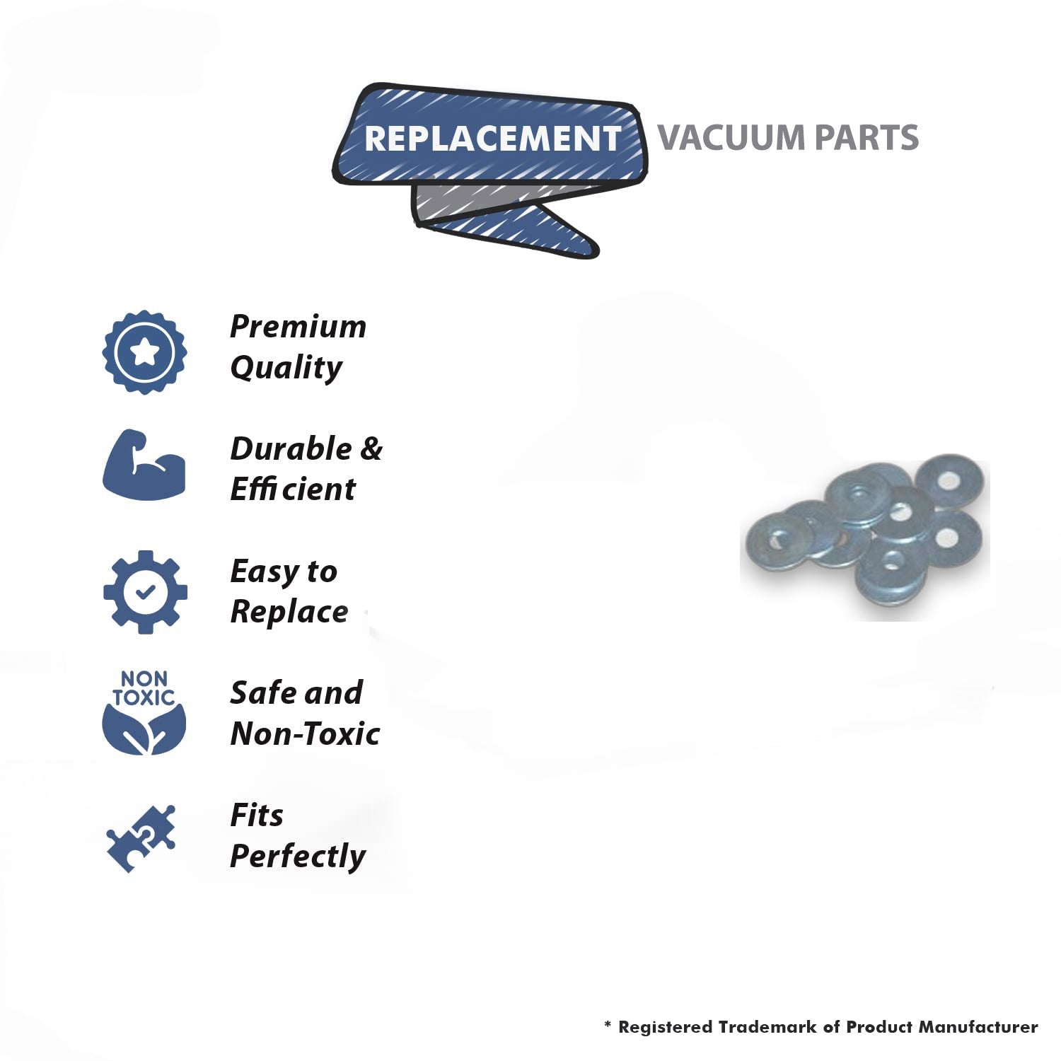 Topvacuumparts Replacement Part For Panasonic Series 5100/6200 Vacuum Cleaner Washer for Upper Cord Hook 10PK # compare to part AMC58B F70