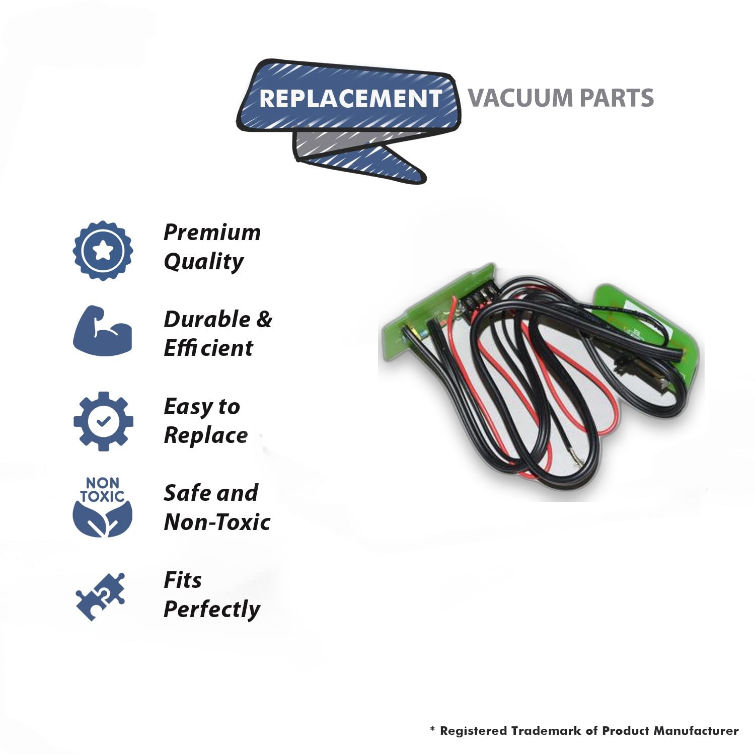 Topvacuumparts Replacement Part For Panasonic MC-V7388 Upright Vacuum Cleaner PC Board # compare to part AC86WBKV1000