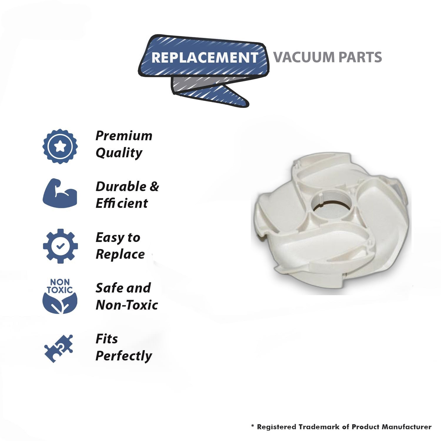 Topvacuumparts Replacement Part For Panasonic Series MC-6200, MC-6640 Vacuum Cleaner Motor Air Guide # compare to part AMC21V-V30
