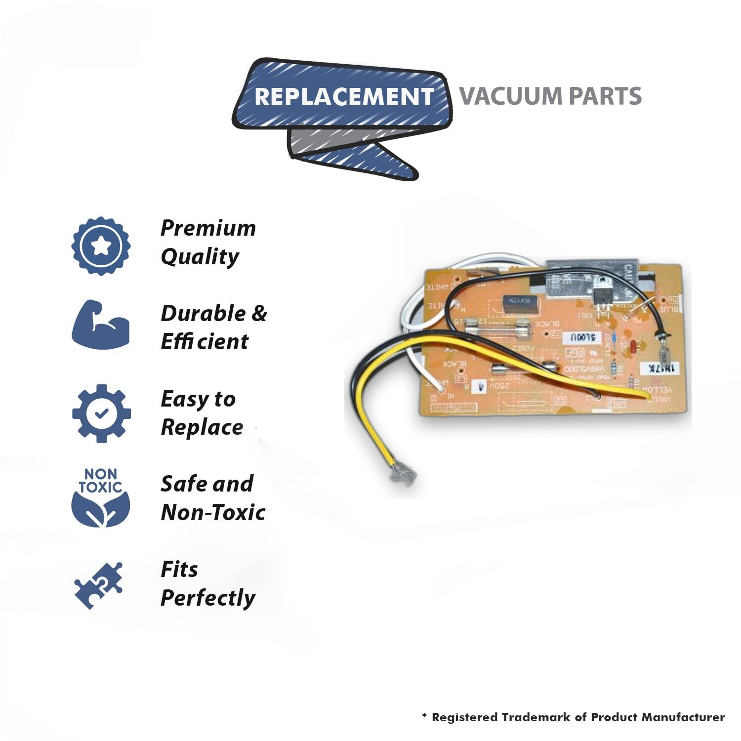 Topvacuumparts Replacement Part For Panasonic MC-CG887 Canister Vacuum Cleaner PCB Board # compare to part AMV89V5L00U