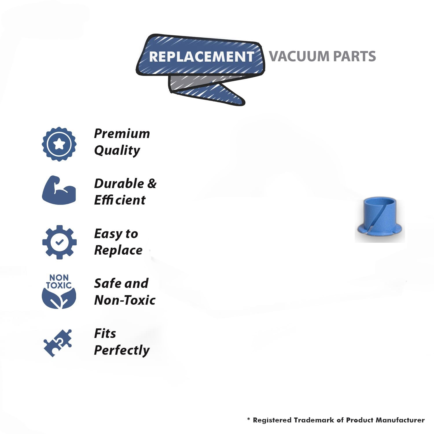 Topvacuumparts Replacement Part For Eureka SC5815, SC5713, 2900 Commercial Vacuum Cleaner Bushing Axel # compare to part 73432A