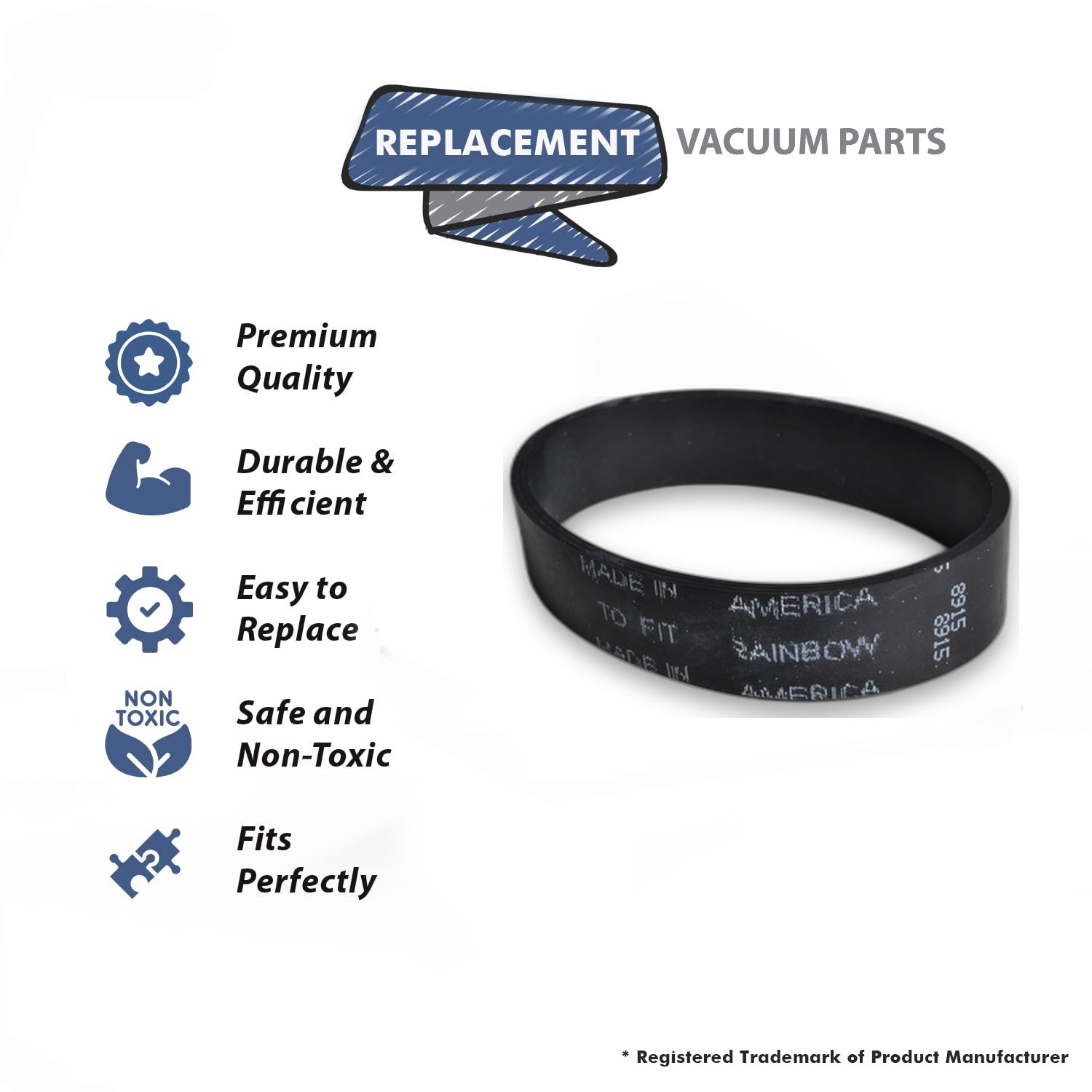 Topvacuumparts Replacement Part For D3A, D3C, D4C SE Power Nozzle Belt Compatible # compare to parts 17396