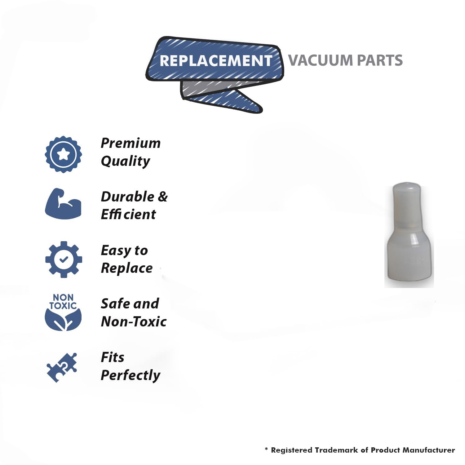 Topvacuumparts Replace Part For D4C, D4CSE Power Nozzle Closed End Splice Compatible With Part Number 1775B