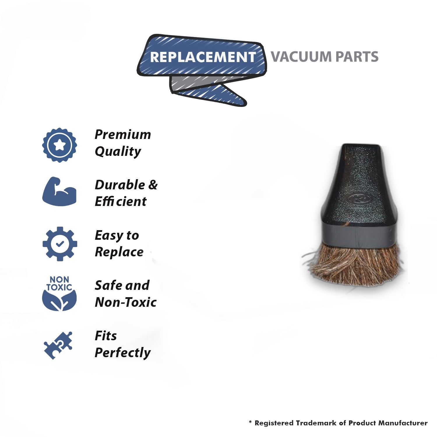 Topvacuumparts Replacement Part For D4C SE, D4C, E, E2 Bristles Dust Brush Compatible With Part Number 14409