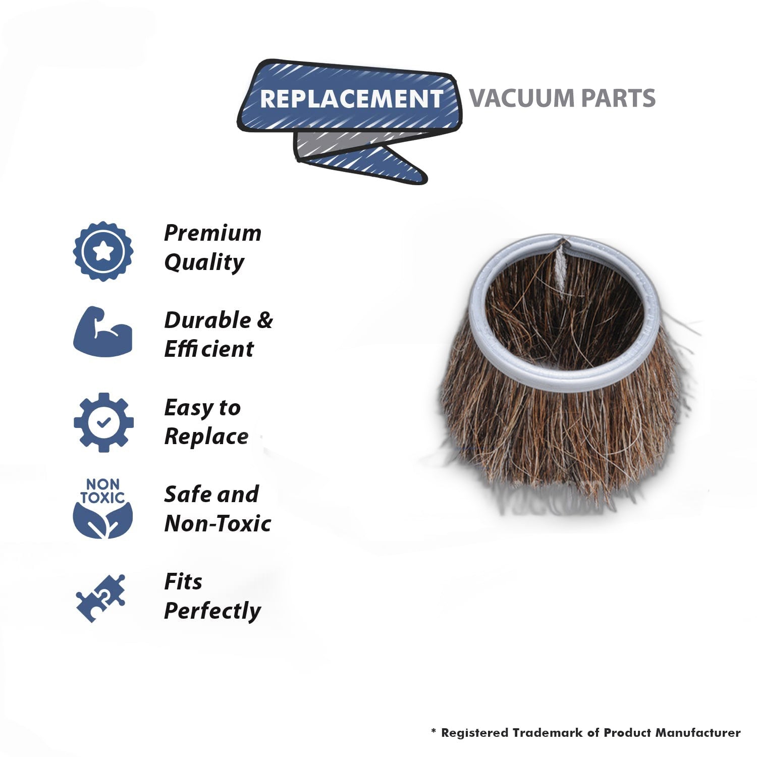 Topvacuumparts Replace Part For 519, 560, 561 Canister Vacuum Cleaner Insert Dust Brush Compatible With Part Number 192