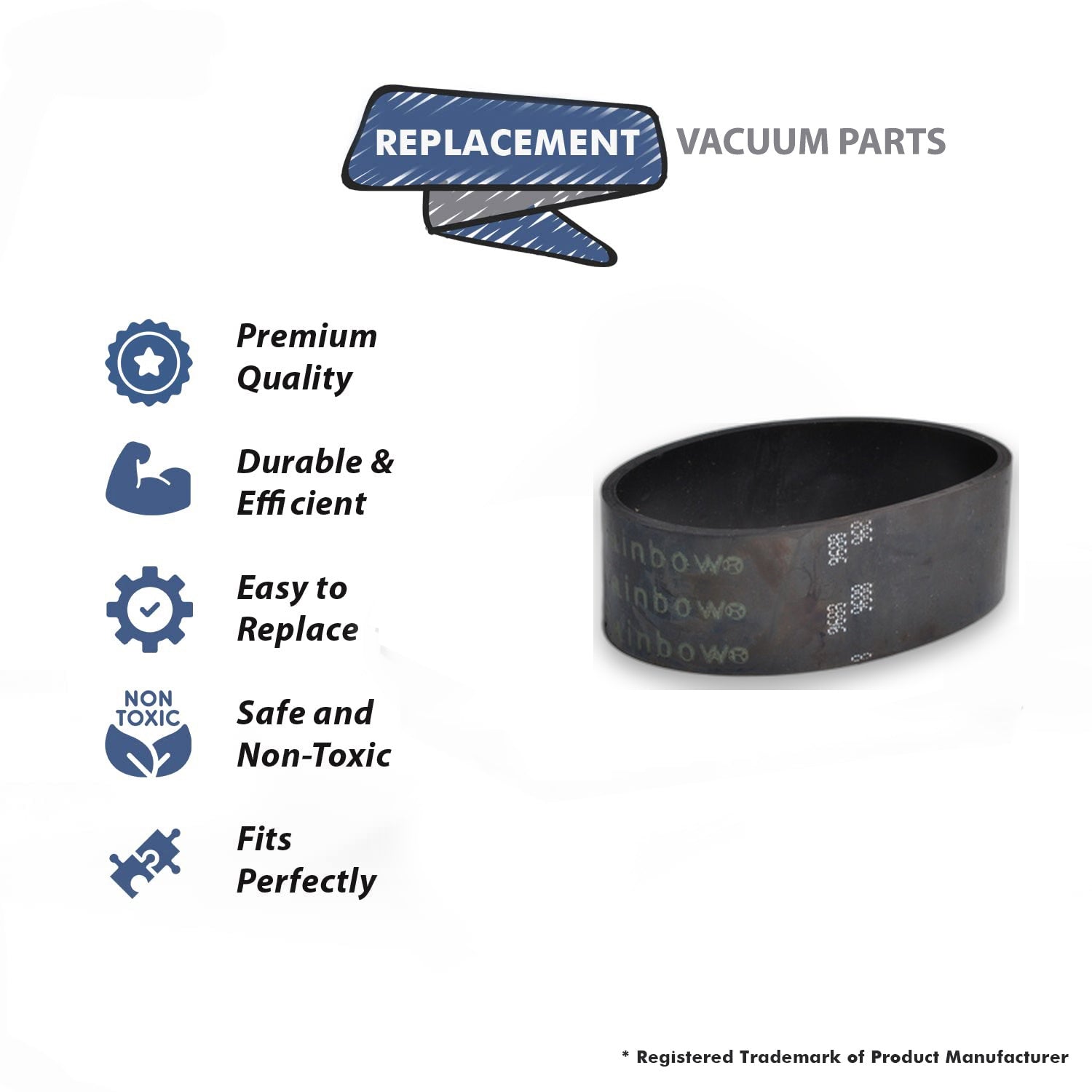 Topvacuumparts Replacement Part For E2 Flat Belt Compatible With Part Number 15127B