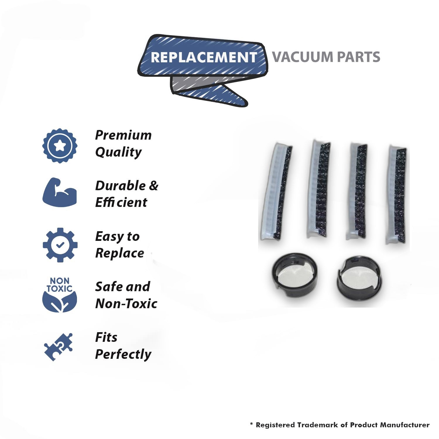 Topvacuumparts Replace Part For D4CSE, E, E1, E2, PN-2, PN-2E Brush Roll Repair Kit Compatible With Part Number 6063