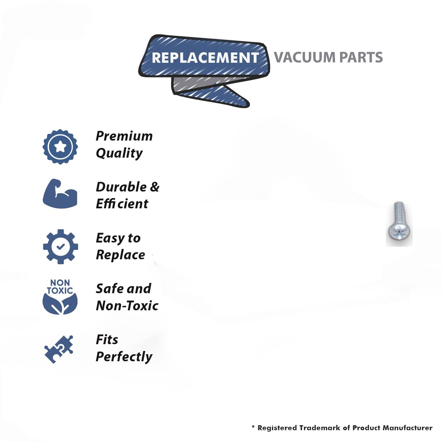 Topvacuumparts Replacement Part for D3, D4 Carbon Brush Holder Screw Compatible with Part Number H309B