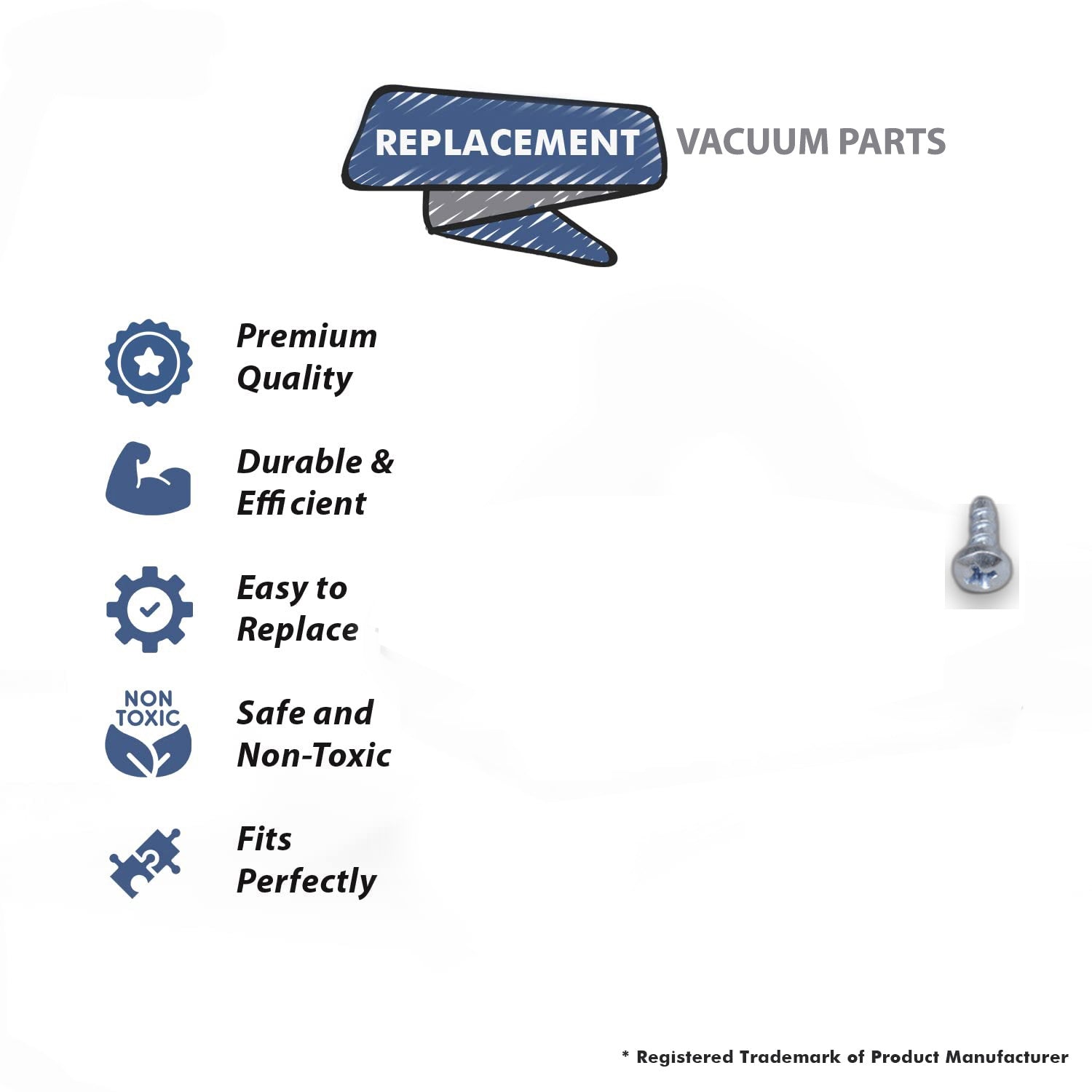 Topvacuumparts Replacement Part For D3A, D3C, D4C SE, D4C Clamp Ring Screw Compatible With Part Number H491B
