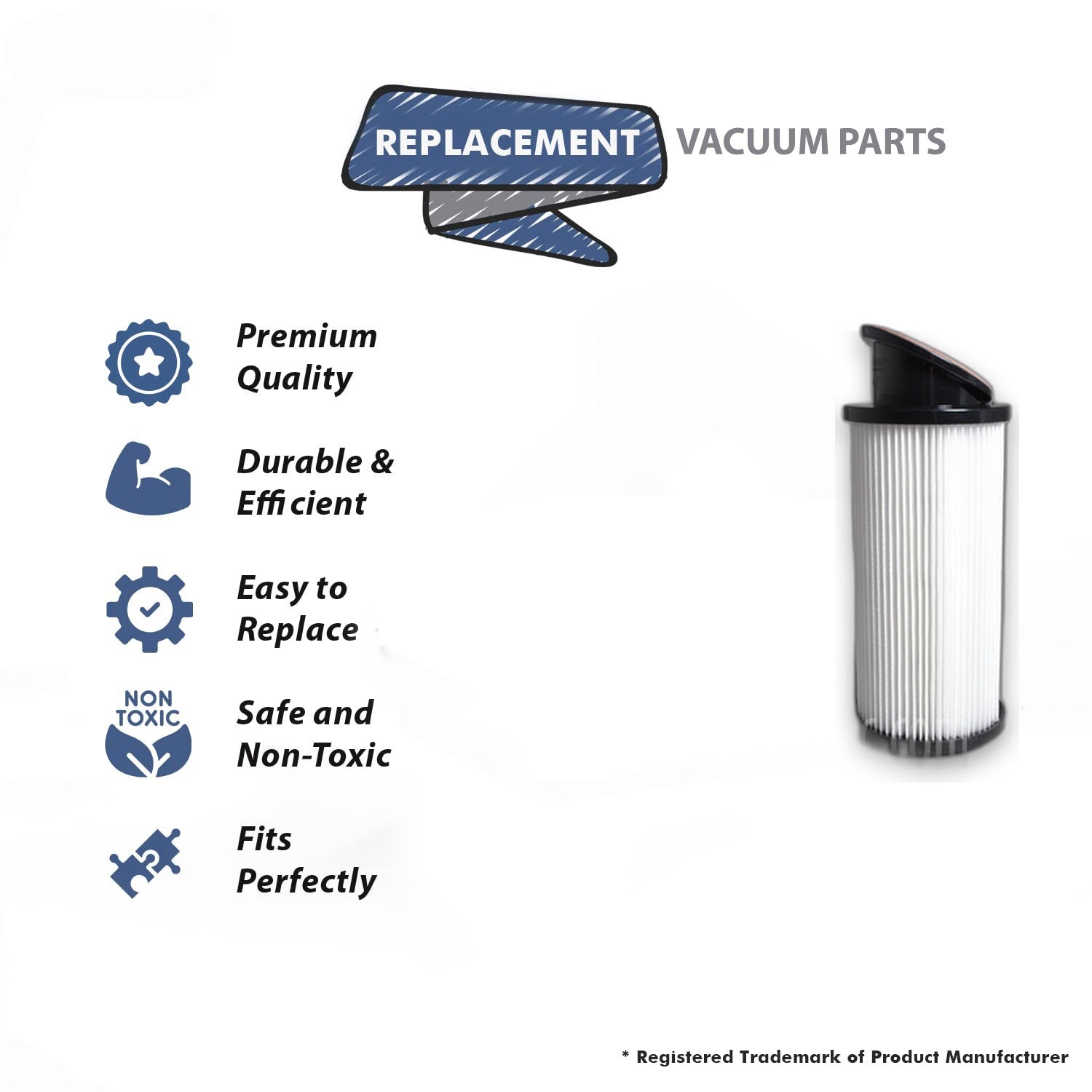 Topvacuumparts Replacement Part For Dirt Devil Vision Perma Vacuum Filter Assembly # compare to part 2690299700