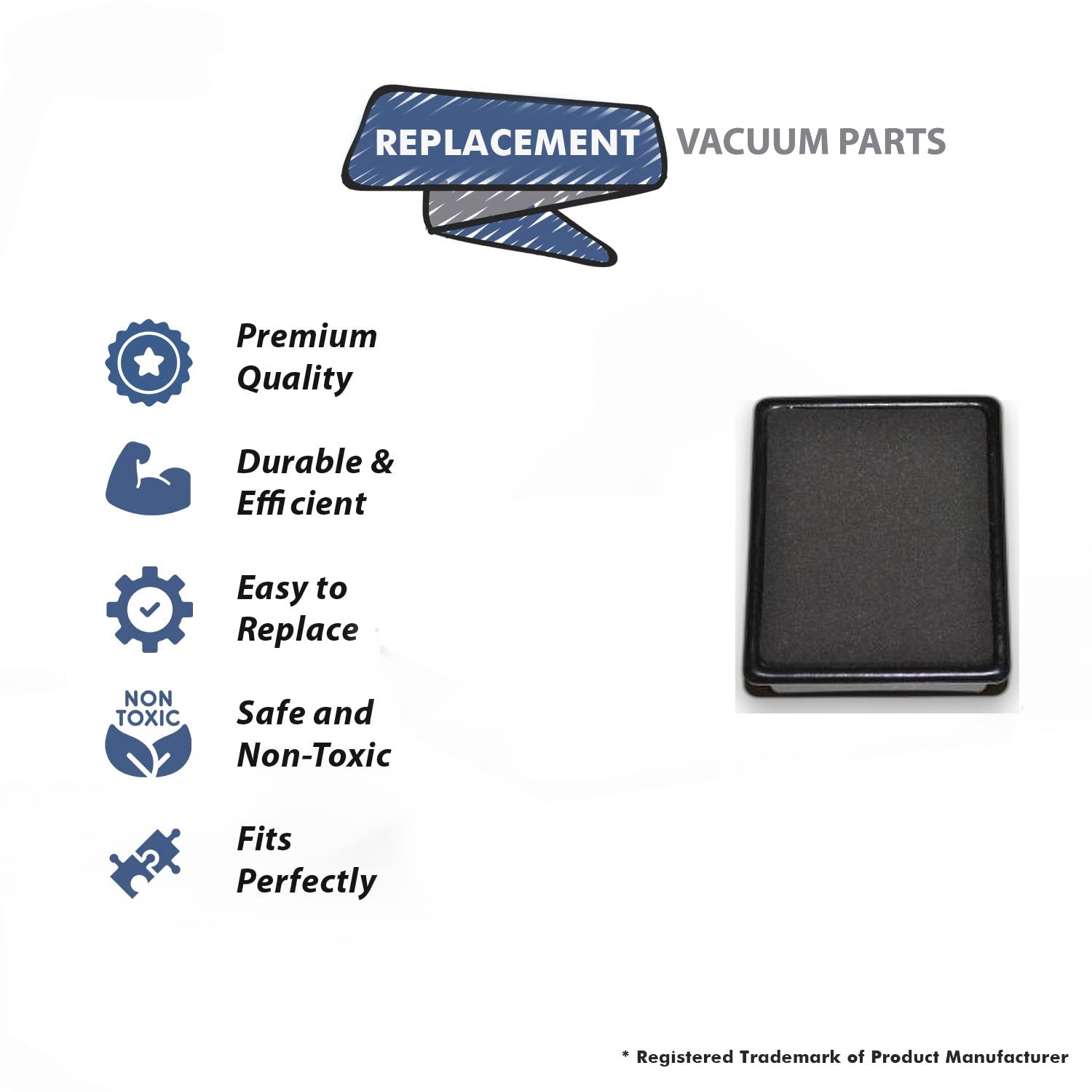 Topvacuumparts Replacement Part For Dirt Devil, UD70115, Cyclonic, F71 Vacuum Cleaner Hepa Filter W/Foam # compare to part 440002674