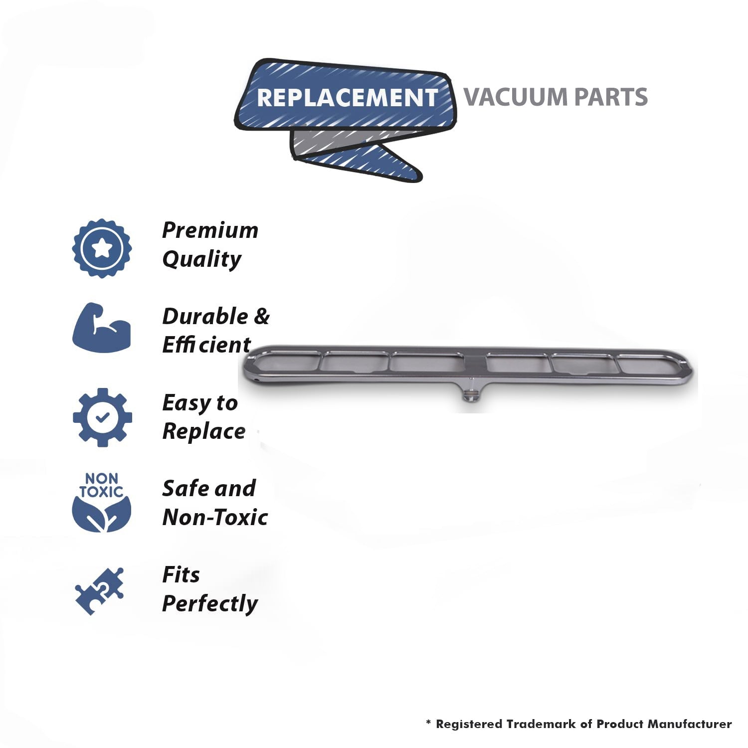 Topvacuumparts Replacement Part For Royal 618, 620 Vacuum Cleaner 18 Inch Bottom Plate # compare to part 1692270000