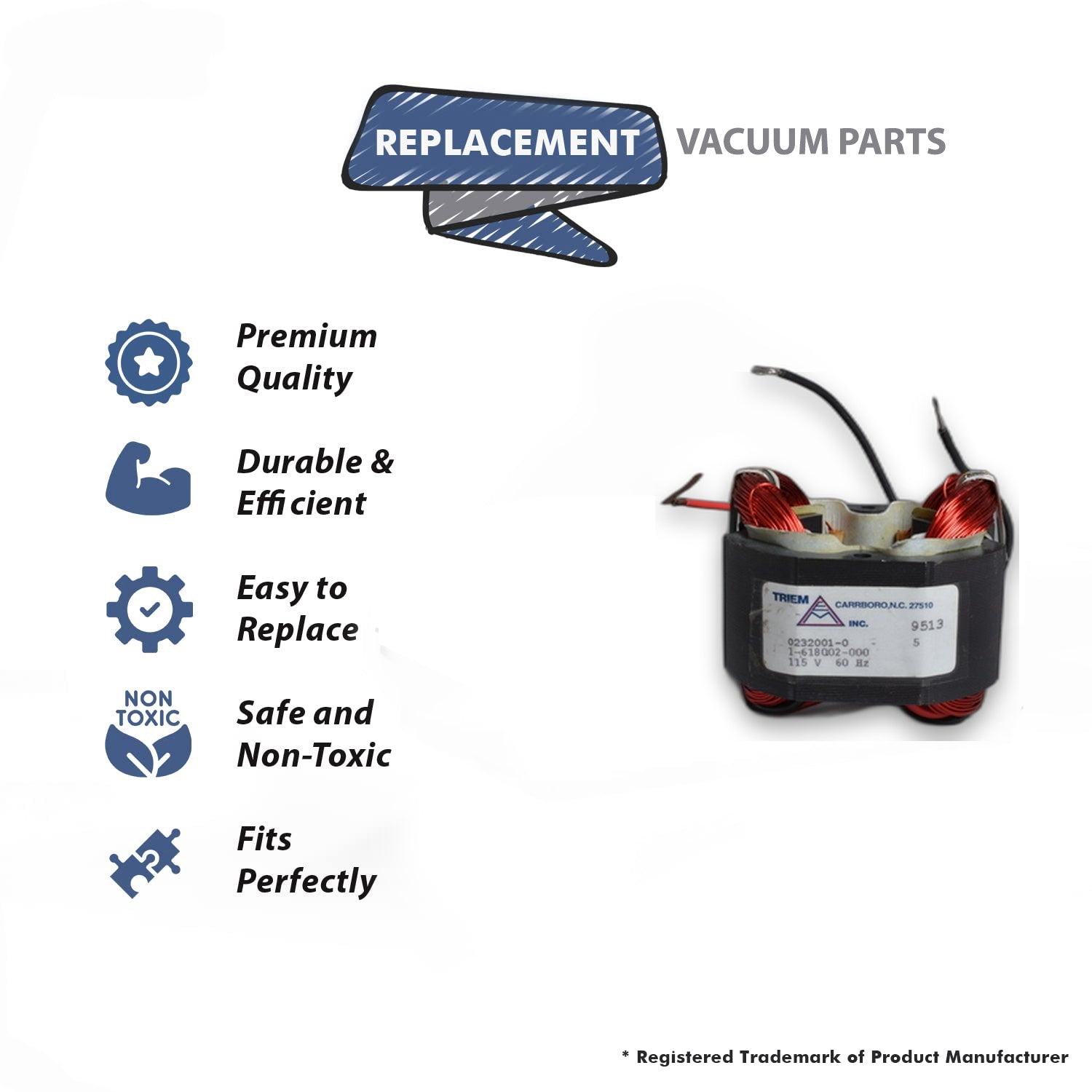 Topvacuumparts Replacement Part For Royal 618, 680 Vacuum Cleaner Field Coil # compare to part 1618002000