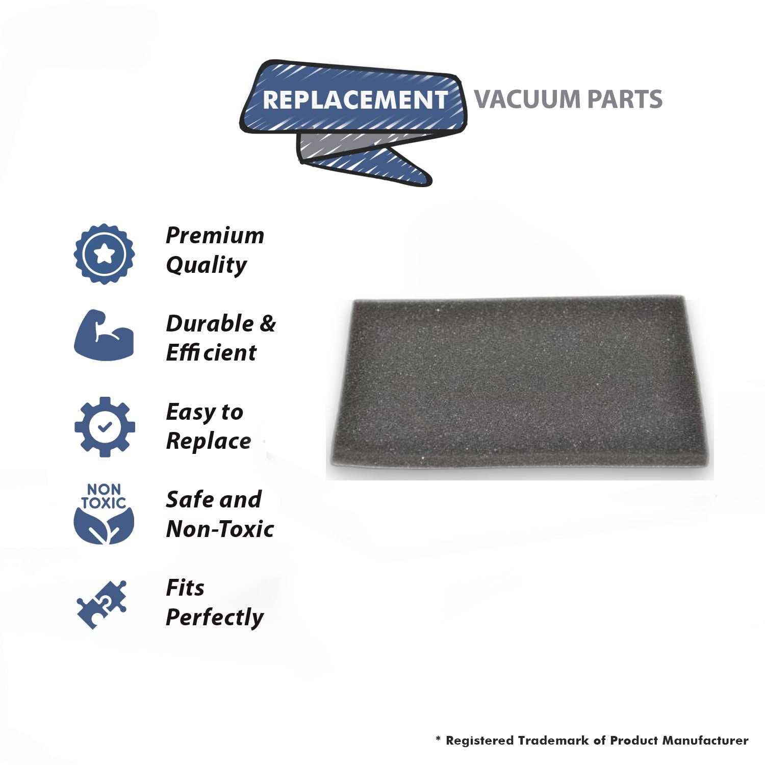 Topvacuumparts Replacement Part For Dirt Devil, SD30035 Express Canister Vacuum Cleaner Exhaust Filter # compare to part 440001415