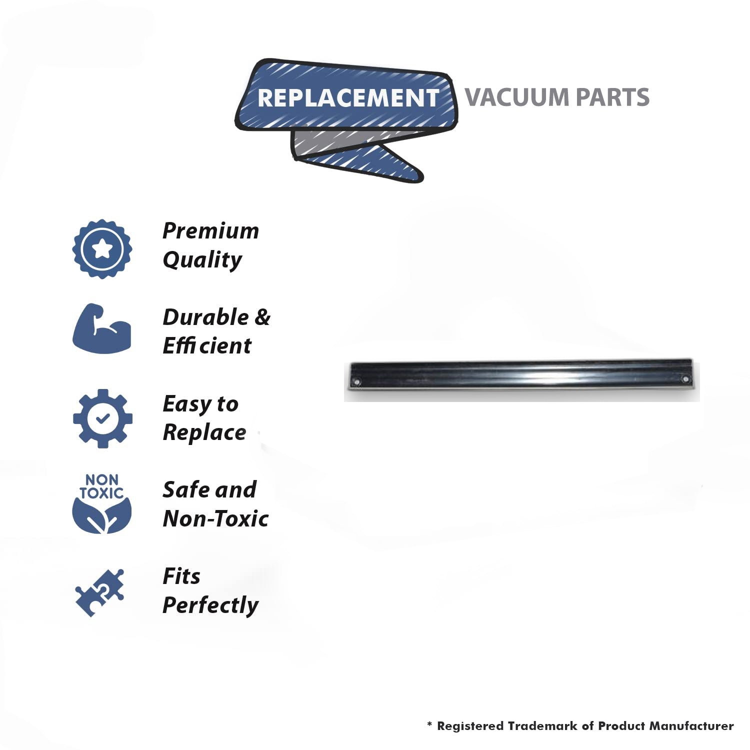 Topvacuumparts Replacement Part For Oreck LW 100 Magnesium Vacuum Cleaner Squeegee # compare to part 83025-02