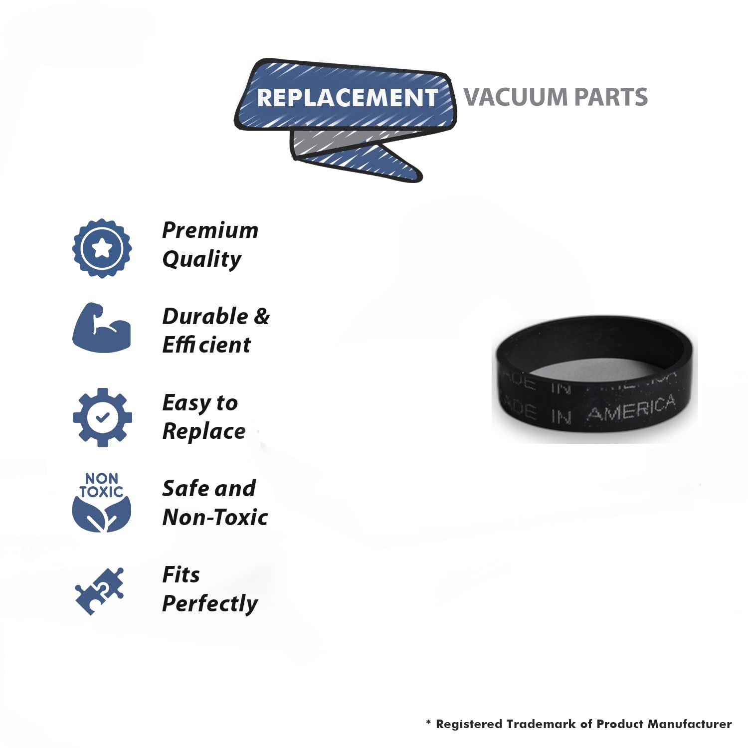 Topvacuumparts Replacement Part for Dirt Devil (6) Hand Vacuum Model 103 Belts # Compare to Part 17397