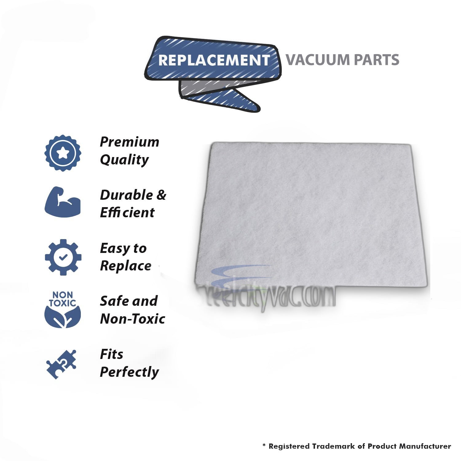 Topvacuumparts Replacement Part For Dirt Devil RV2000, CV950 Vacuum Cleaner Secondary Filter # 4929