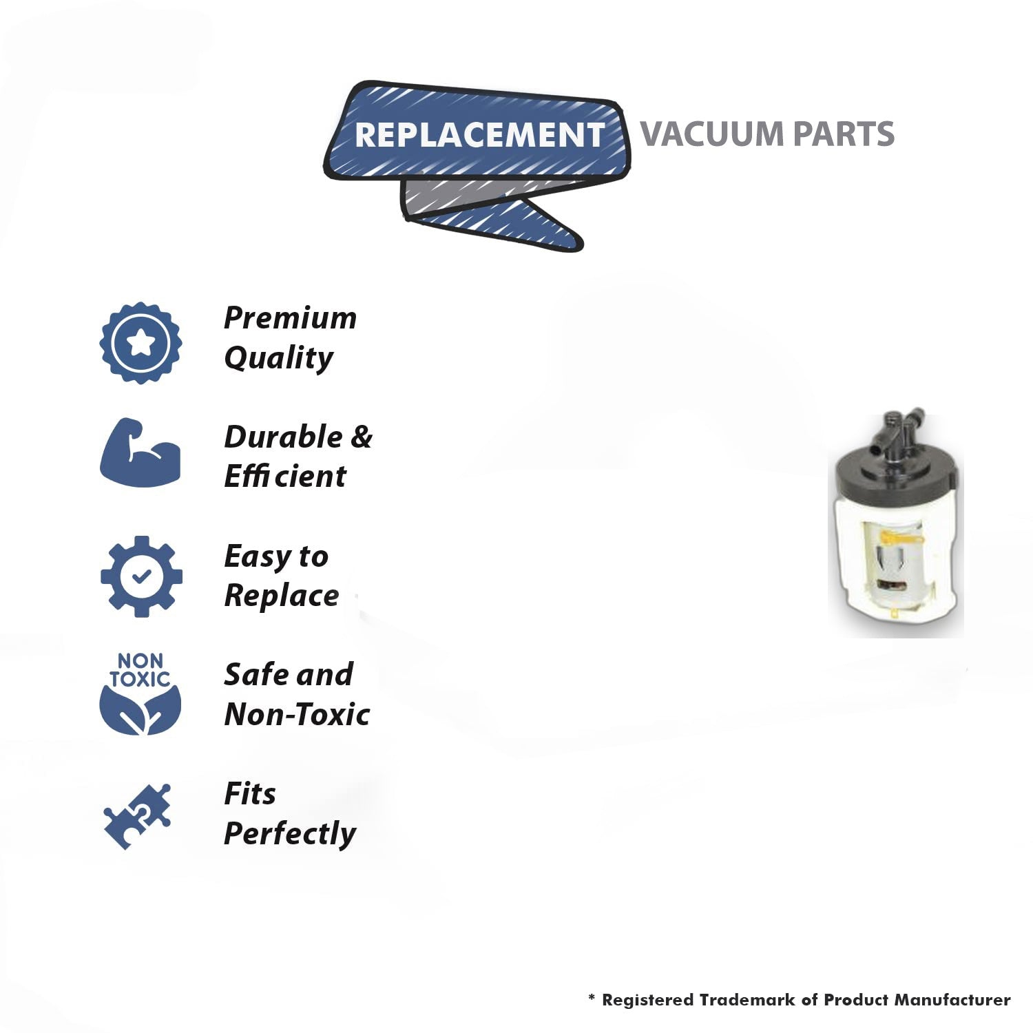 Topvacuumparts Replacement Part For Royal CE7000 Steam Vacuum Cleaner Pump Assembly with Plant Code # compare to part 440008533