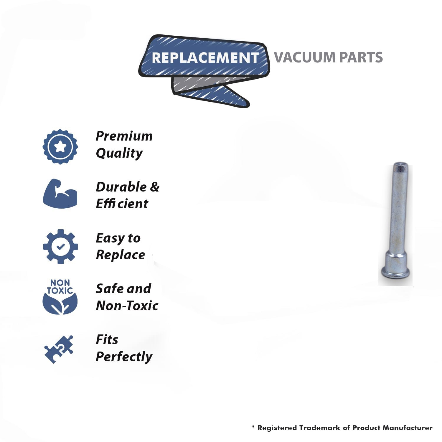 Topvacuumparts Replacement Part For Sharp Replecement for EC-12/14TX Vacuum Cleaner Front Wheel On Bottom Plate Shaft # compare to part NSFT-A004VBM0