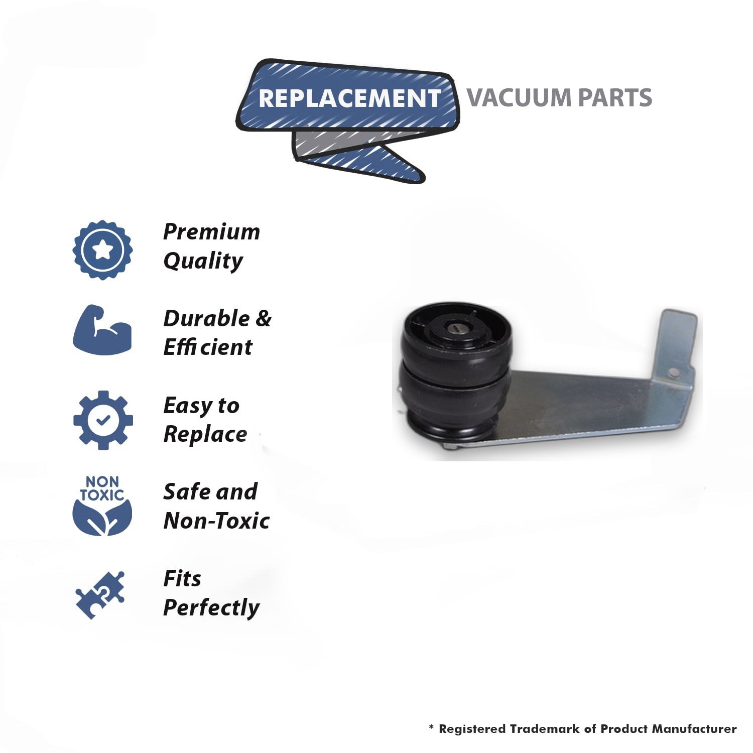 Topvacuumparts Replacement Part For Sharp EC3620, 3720 Upright Vacuum Cleaner Belt/Idler Pulley Assembly # compare to part 95QEC3720077A