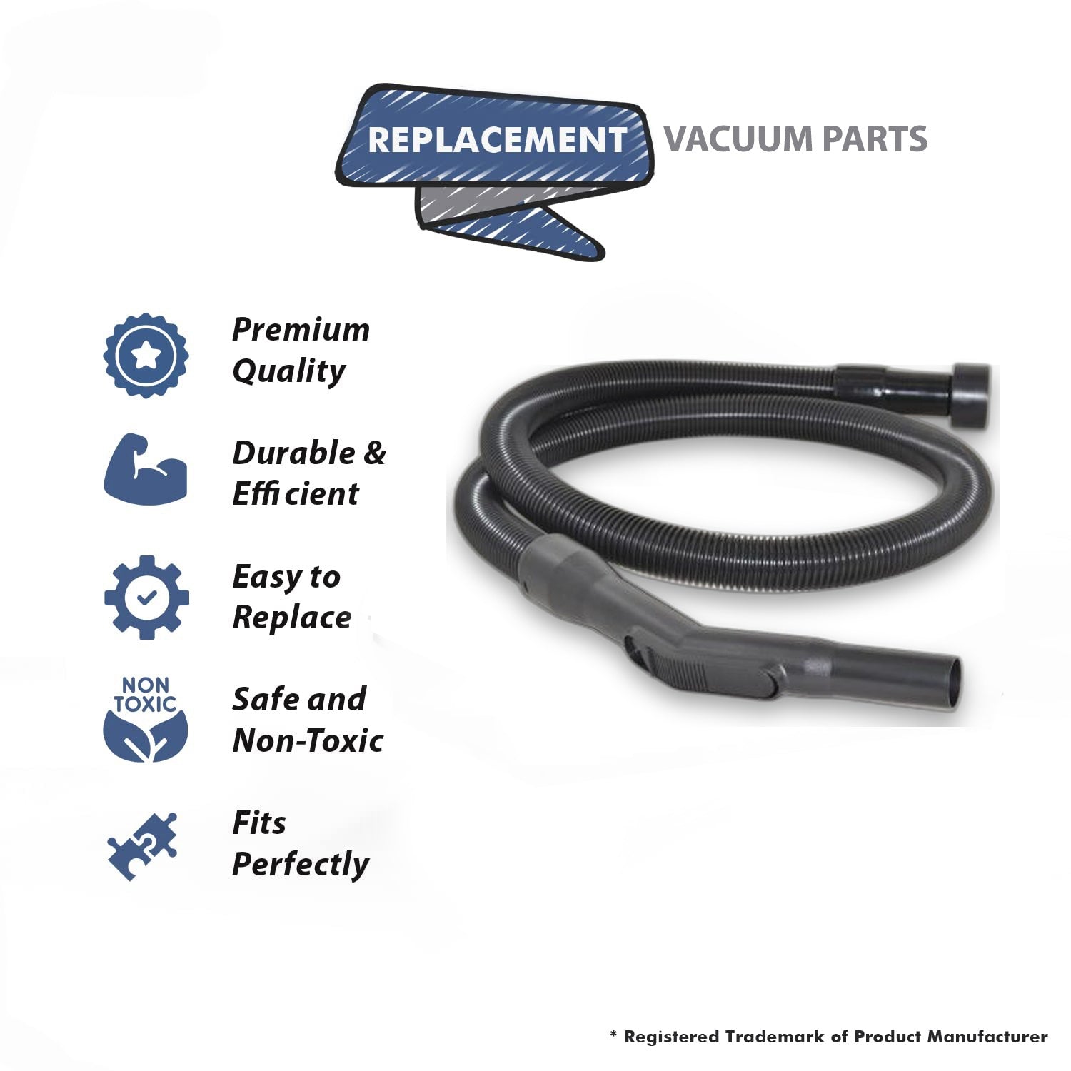 Topvacuumparts Replacement Part For Shop Vac Vacuum Cleaner Hose 6 Foot 1 1/4 Part # Compare to Part 88-1120-04, 90512-00, 9051200, 905-12