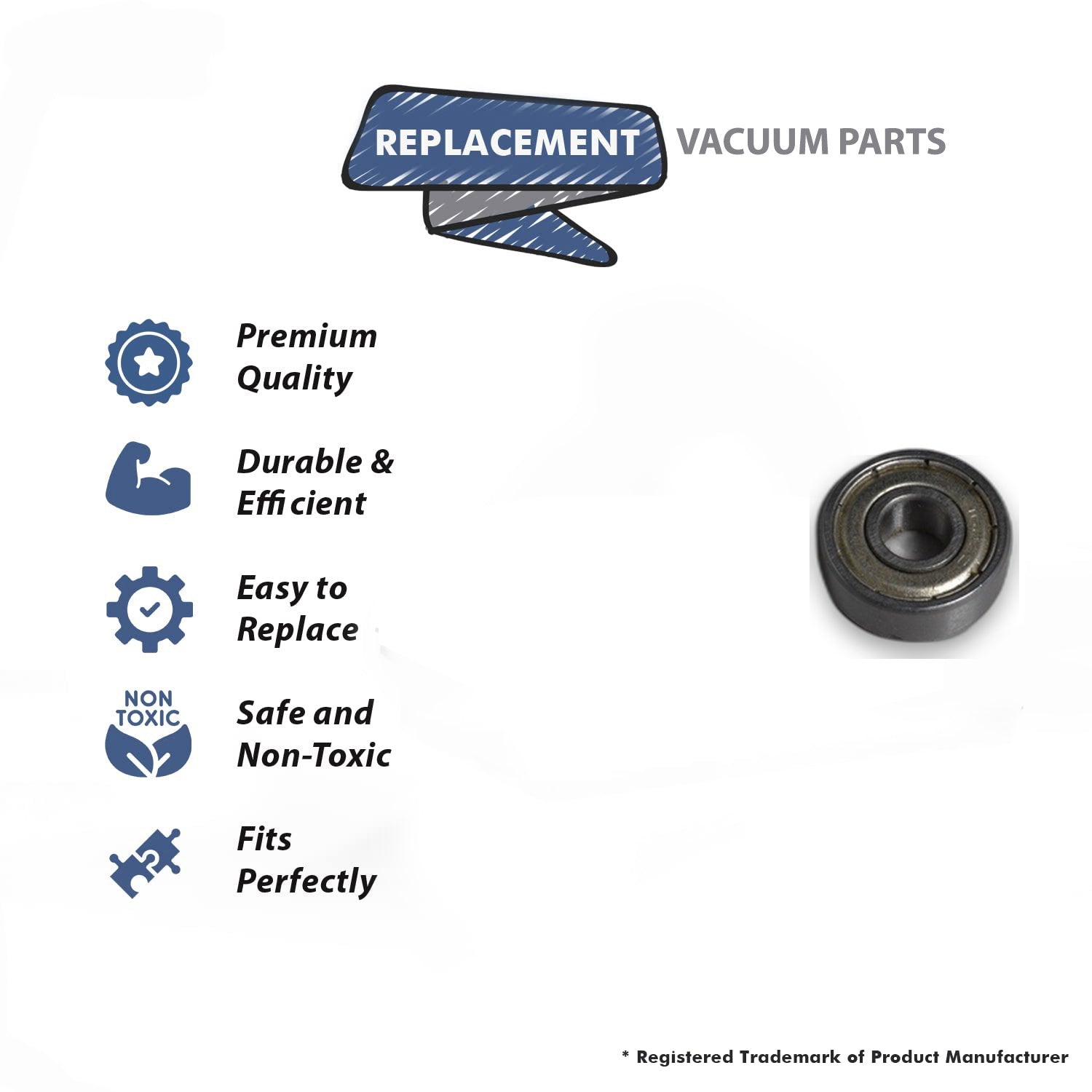 Topvacuumparts Replacement Part For Singer Vacuum Cleaner Ball Bearing For Brush 2Pk # compare to part 90-3610-08