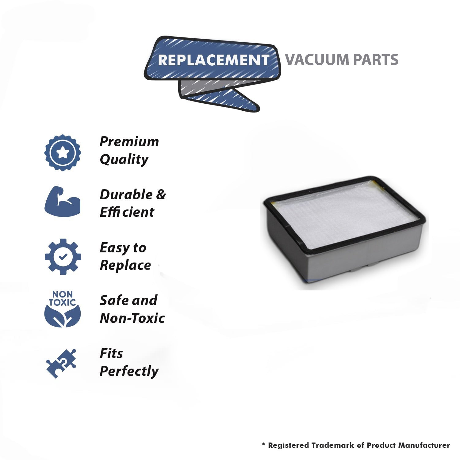 Topvacuumparts Replecement for SC X2100P Vacuum Cleaner Hepa Filter # compare to part SC FH2