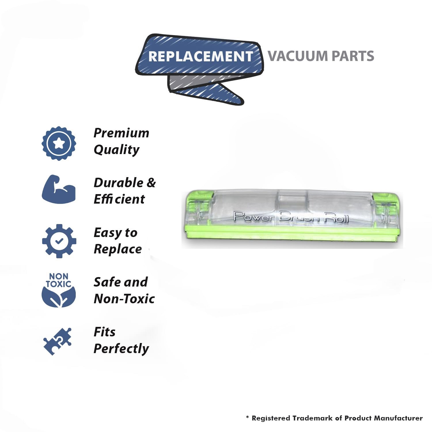 Topvacuumparts Replacement Part For Hoover H2510 Vacuum Cleaner Impluse Cordless Power Mop Brushroll # compare to part 93002421