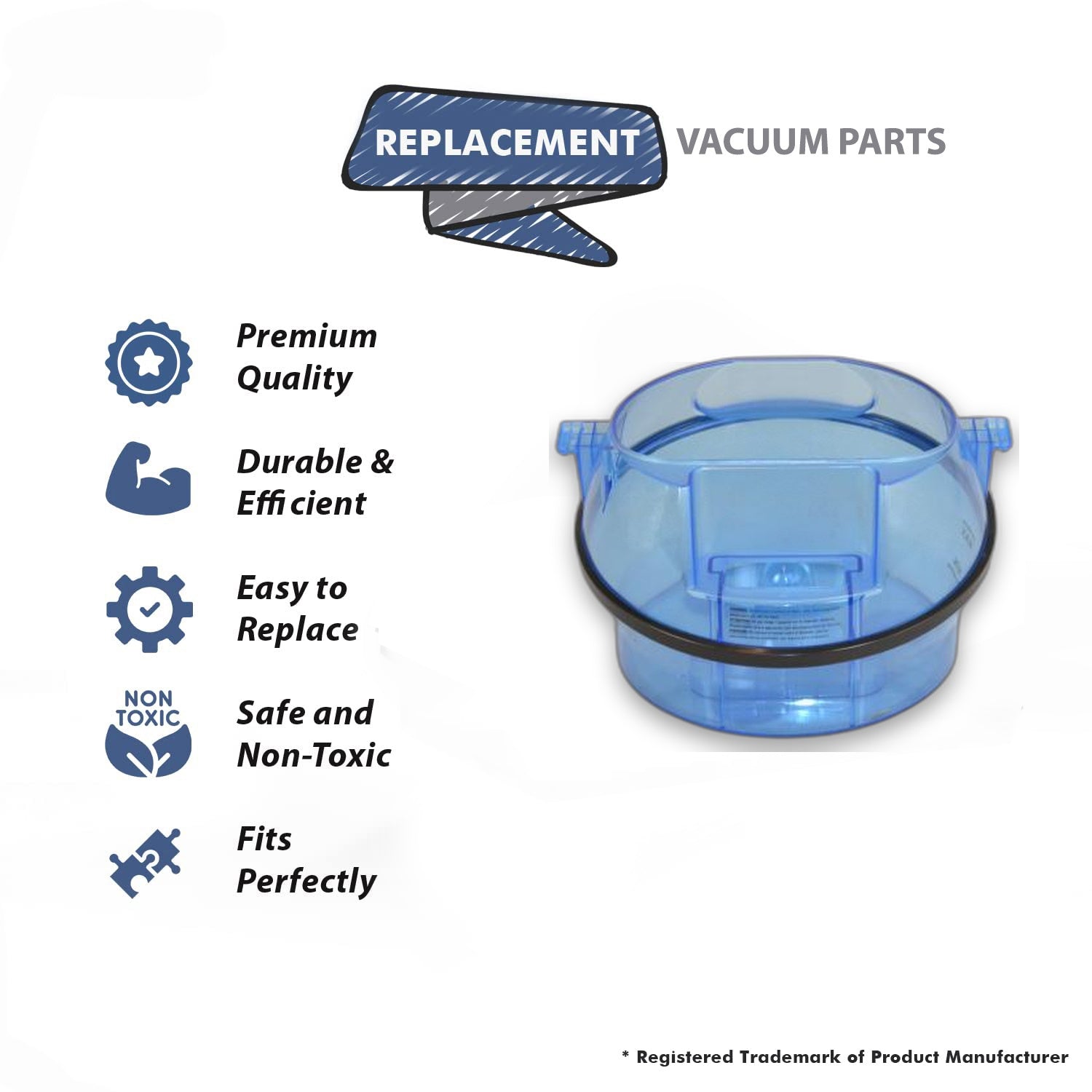 Topvacuumparts Replacement Part For Sirena V41W9901T, Canister Vacuum Water Pan # Compare to Part V41W9901T