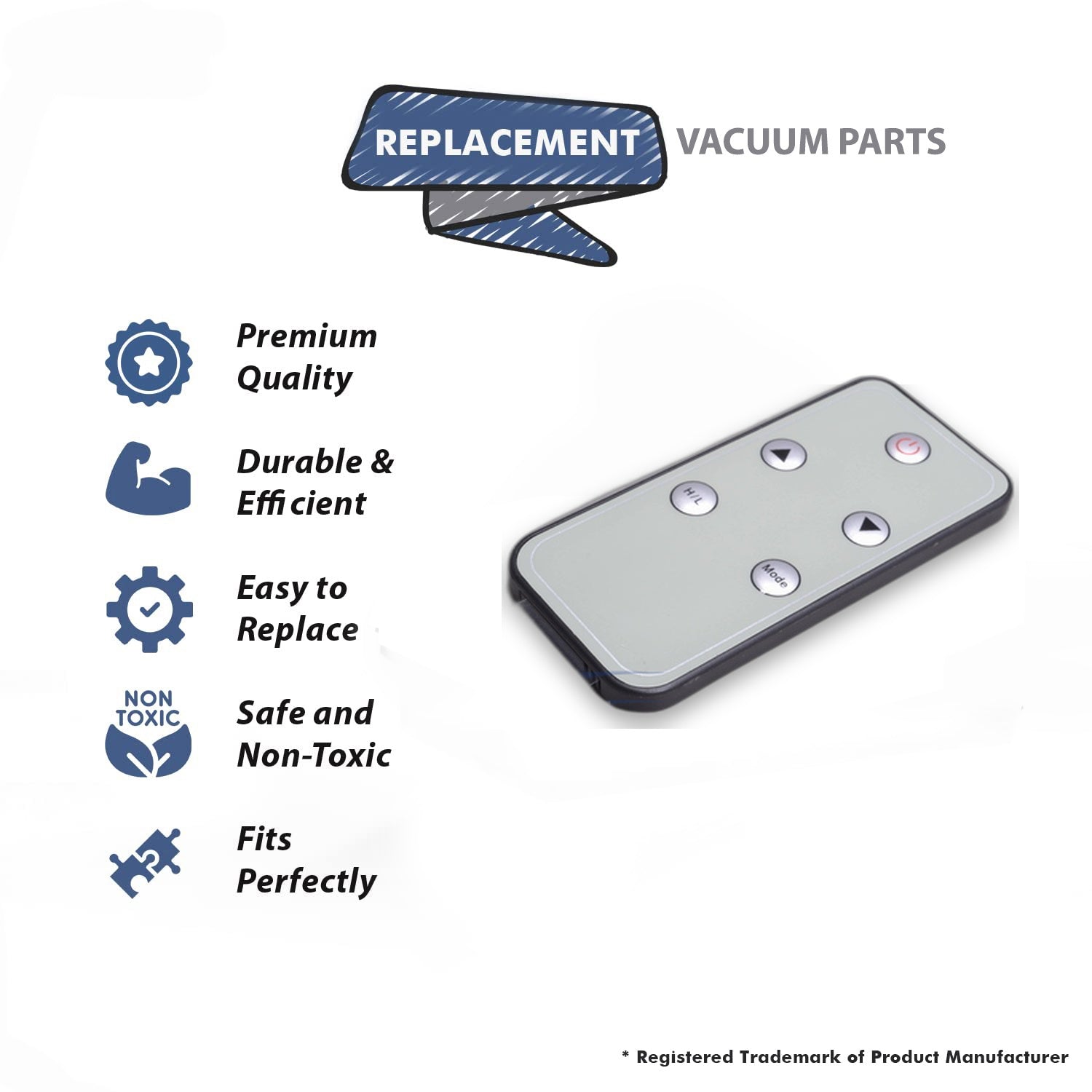 Topvacuumparts Replacement Part For Heat Smart Liberty Vacuum Cleaner Remote Control # compare to part LTP322