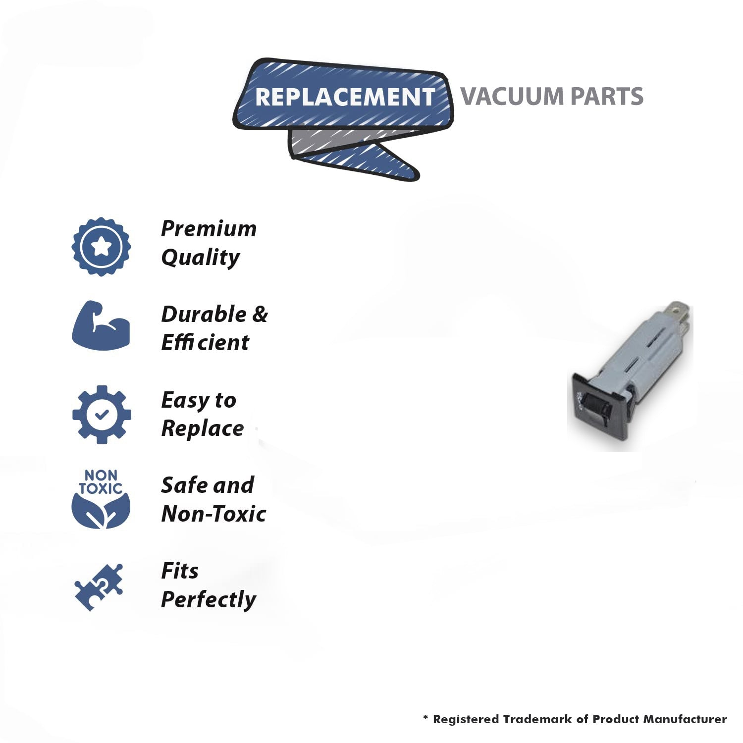 Topvacuumparts Replacement Part For Vacuum Cleaner Circuit Breaker Fits R10E Models # compare to part A028-0114