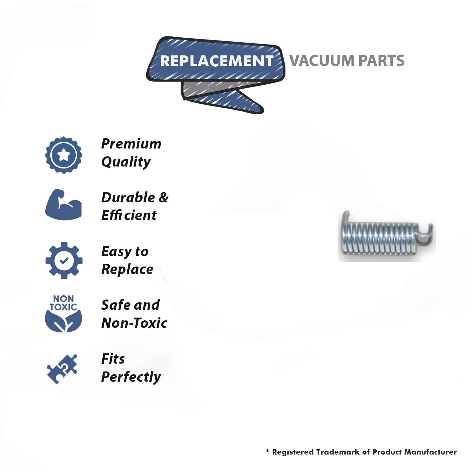 Topvacuumparts Replacement Part For Eureka Sanitaire Vacuum Rear Wheel Spring Fits SC5500A Upright Models # compare to part A03836601