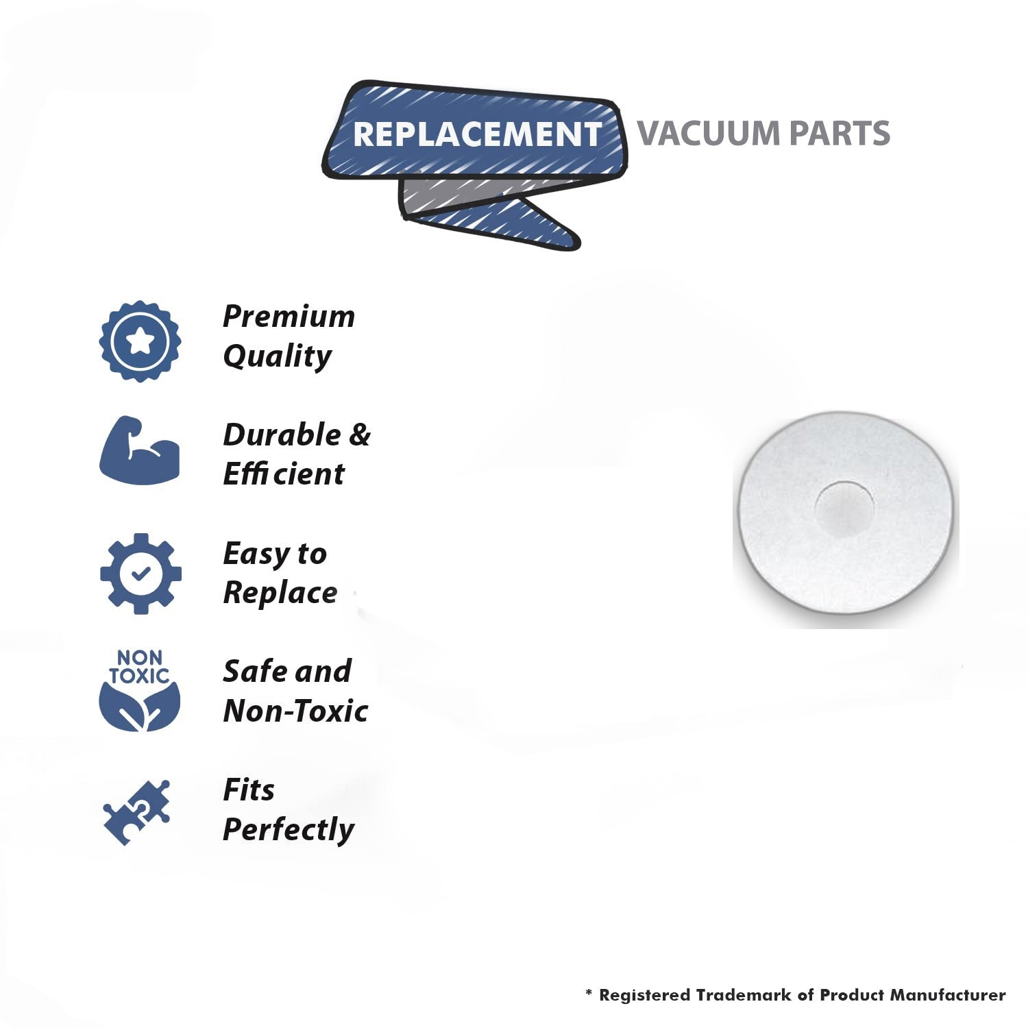 Topvacuumparts Replacement Part For Carpet Pro Replecement for Commercial Vacuum Cleaner Felt Seal # compare to part B012-0600