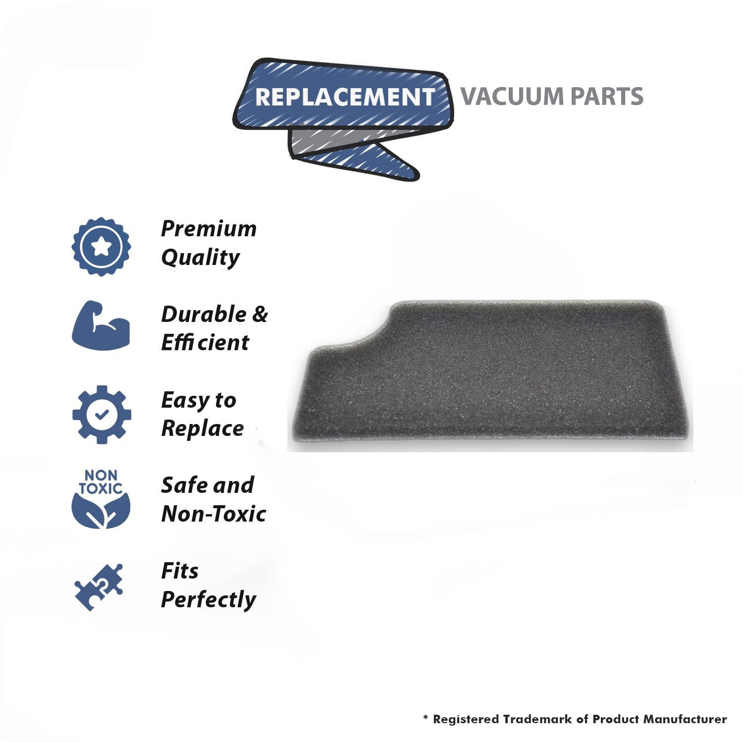 Topvacuumparts Replacement Part For Riccar 2000 4000 Upright Vacuum Cleaner Secondary Filter # compare to part B222 0500