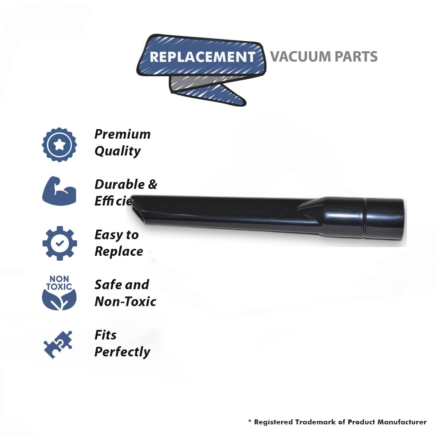Topvacuumparts Replacement Part For Eureka Sanitaire SC412 BackPack Vacuum Black Crevice Tool # B352-3600