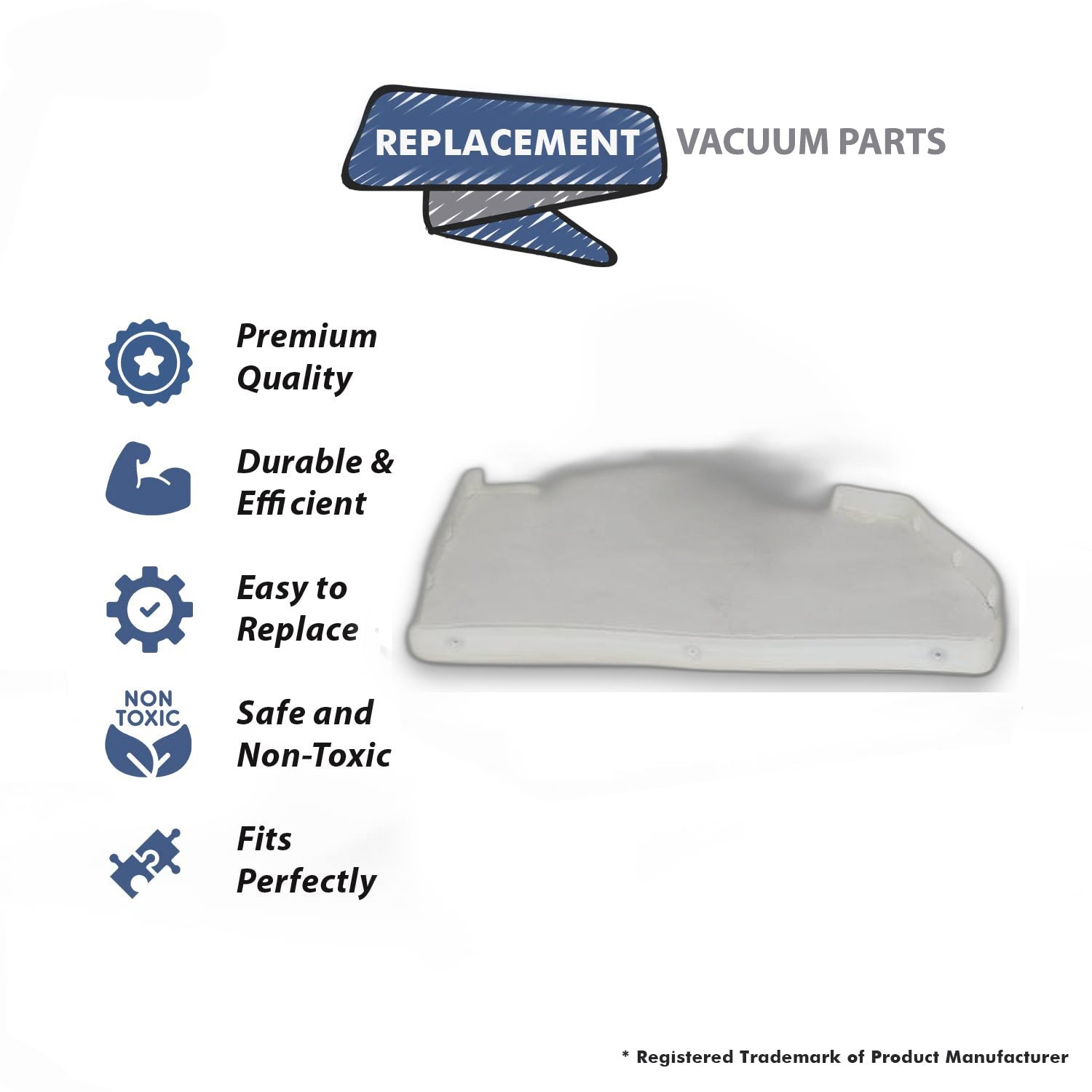 Topvacuumparts Replacement Part For Carpet Pro CPU-2N Vacuum Cleaner Bumper Guard (2-Pack) # compare to part B625-0108