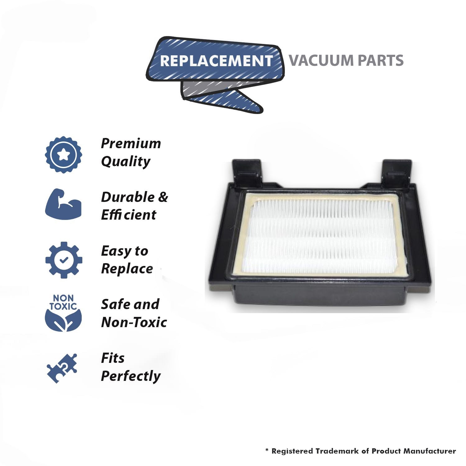 Topvacuumparts Replacement Part For Bissell BGC3000 Canister Vacuum Hepa Filter # Compare To Part C3000 14