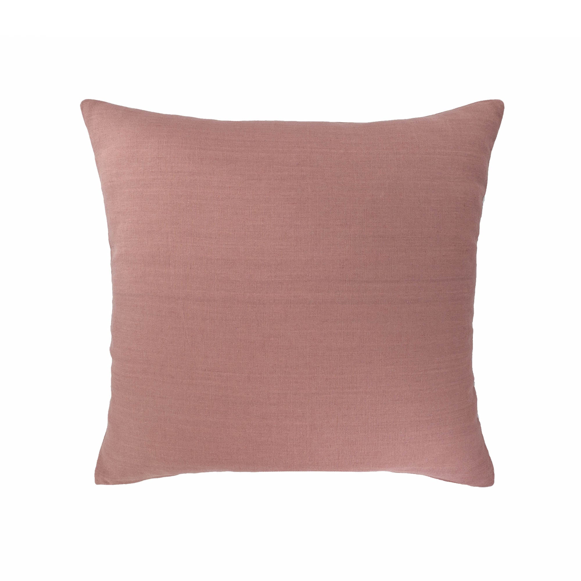 Fontainebleau Embroidered Linen Throw Pillow Cover, 18 x 18