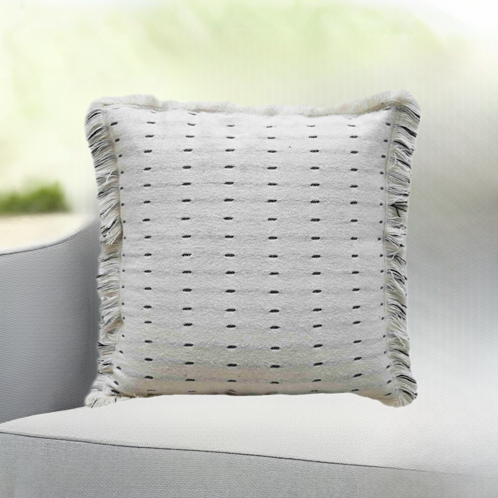 Layered Handwoven Super Soft Decorative Pillow, 20