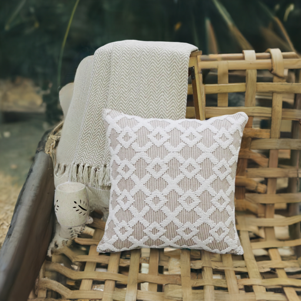 Decorative Beige Accent Throw Pillow  20