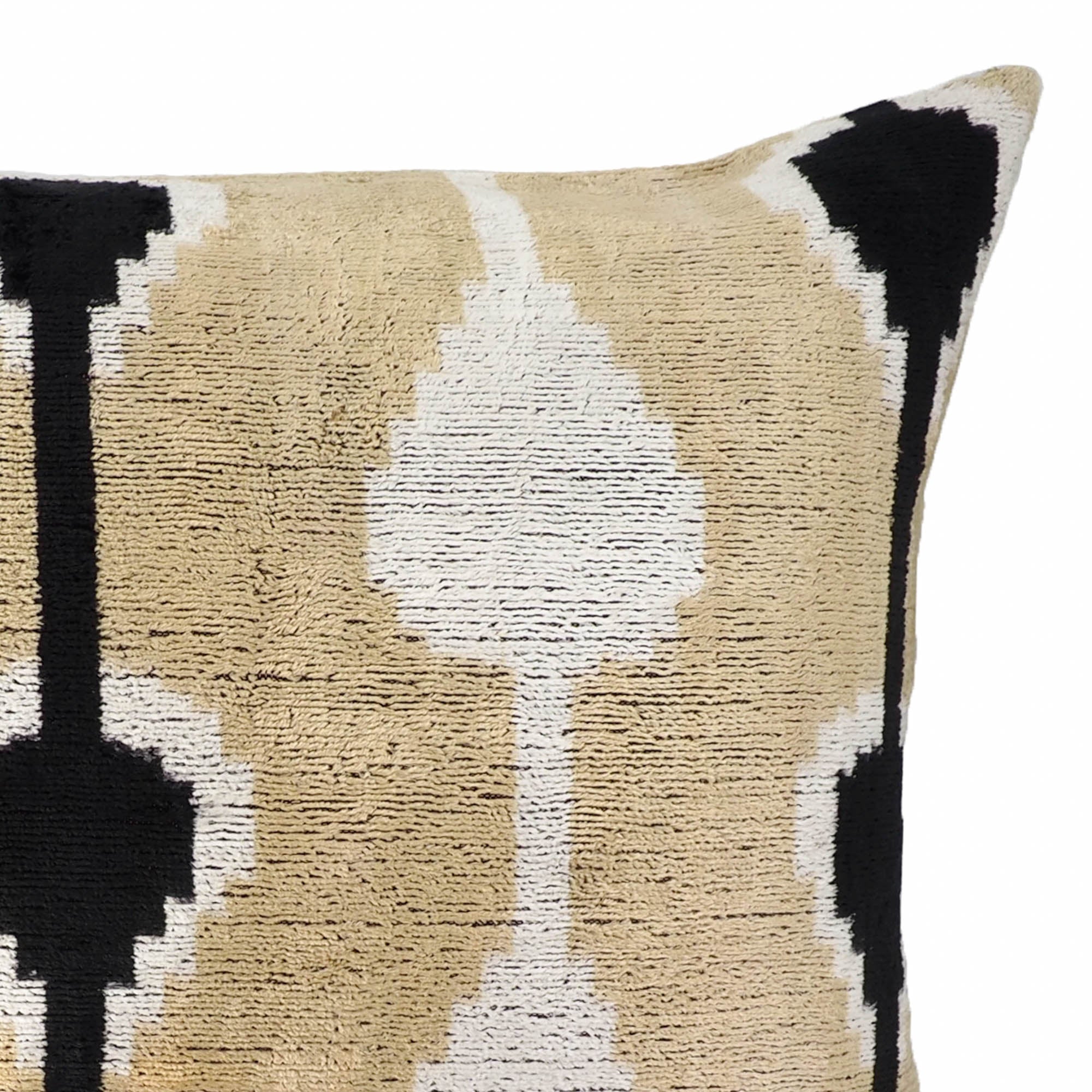 Kisses Silk Velvet Ikat Throw Pillow, 16 x 24