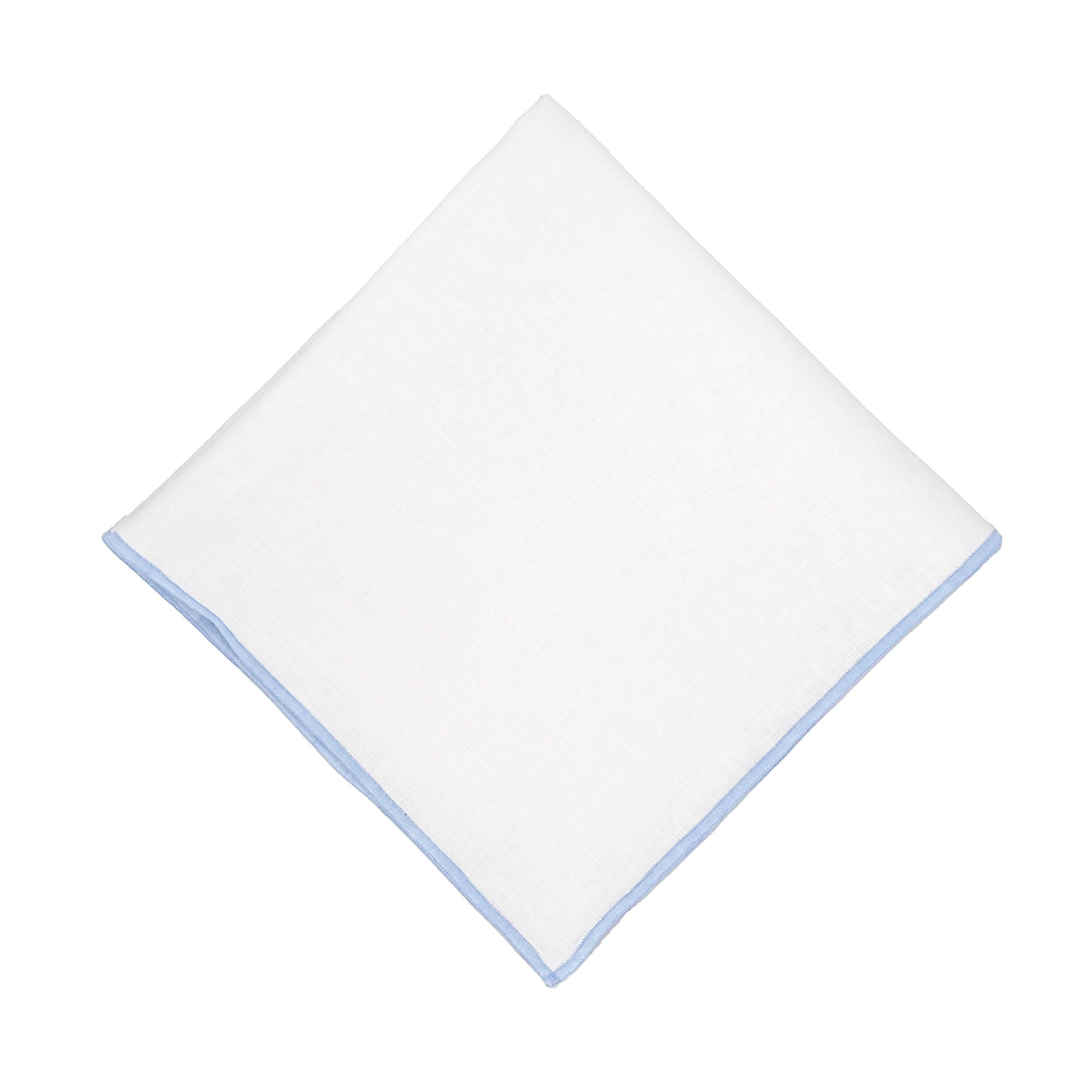 Linen Napkins With Blue Stitch Edges, Set of 4