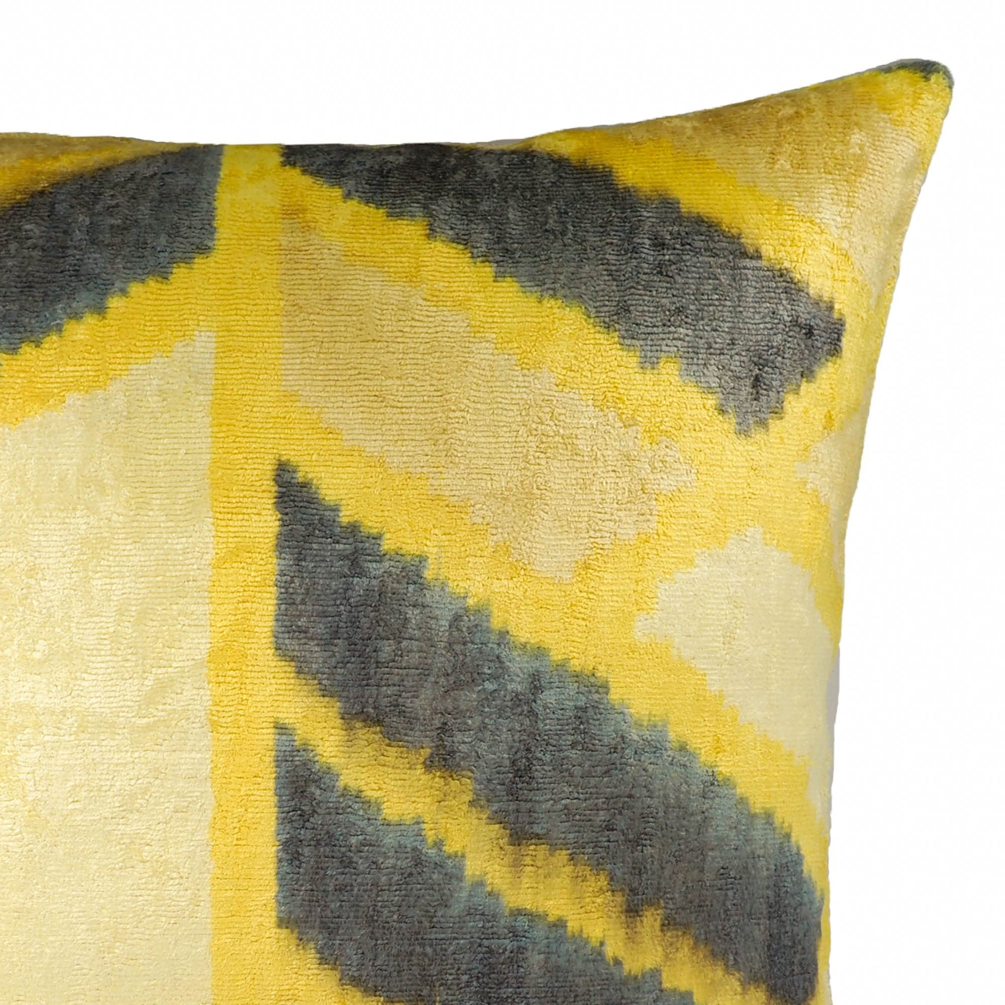 Mohawk Silk Velvet Ikat Throw Pillow Cover, 20 x 20