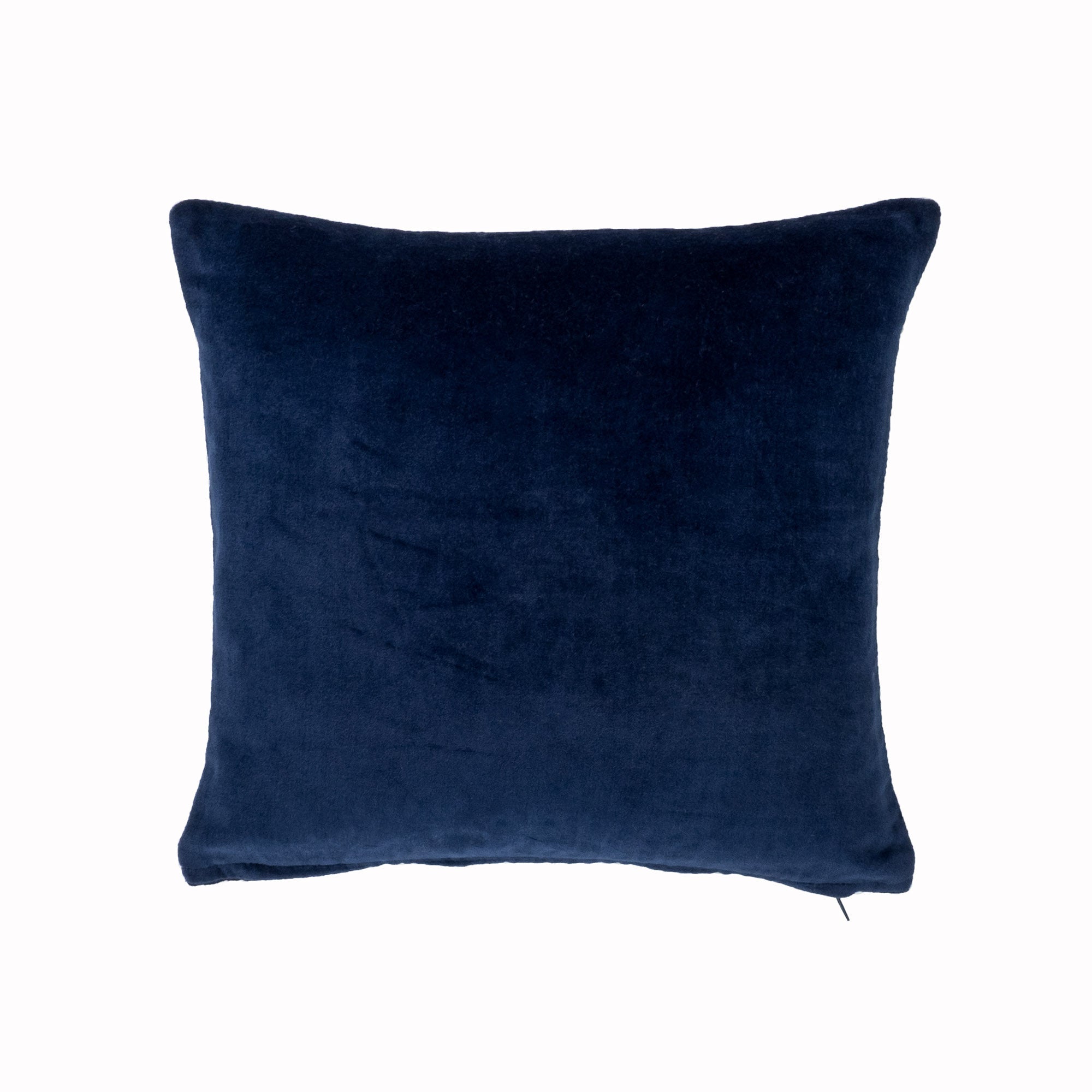 Navy Bee Silk Velvet Throw Pillow Cover, 12 x 12