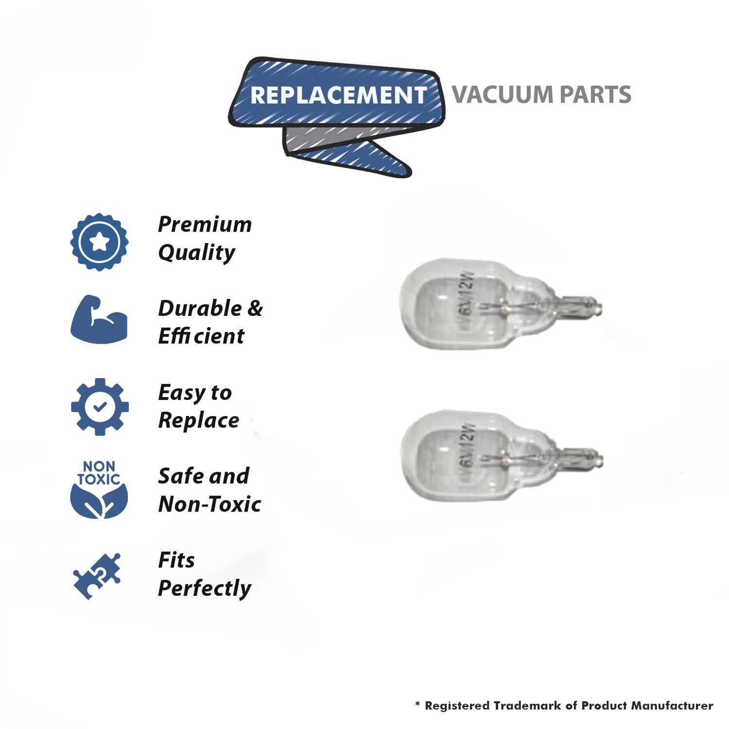 Topvacuumparts Replacement Part For Carprt Pro CPU-1QD Vacuum Cleaner 6 Volt Bulb (2-Pack) # compare to part A350-2000