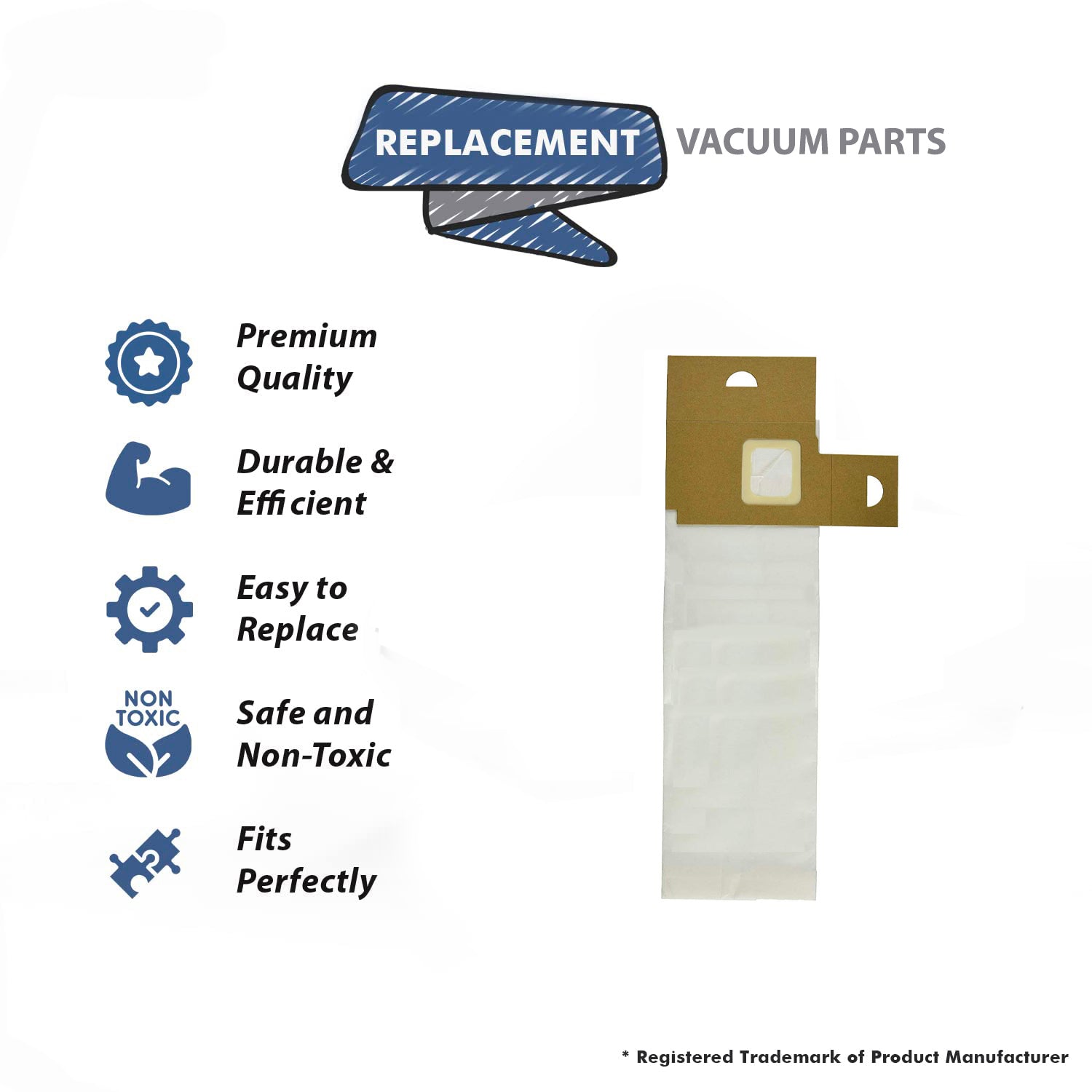 Topvacuumparts Replacement Part For Sanitare Paper Bag, Style LS [15 Bags] # part 63256A-10