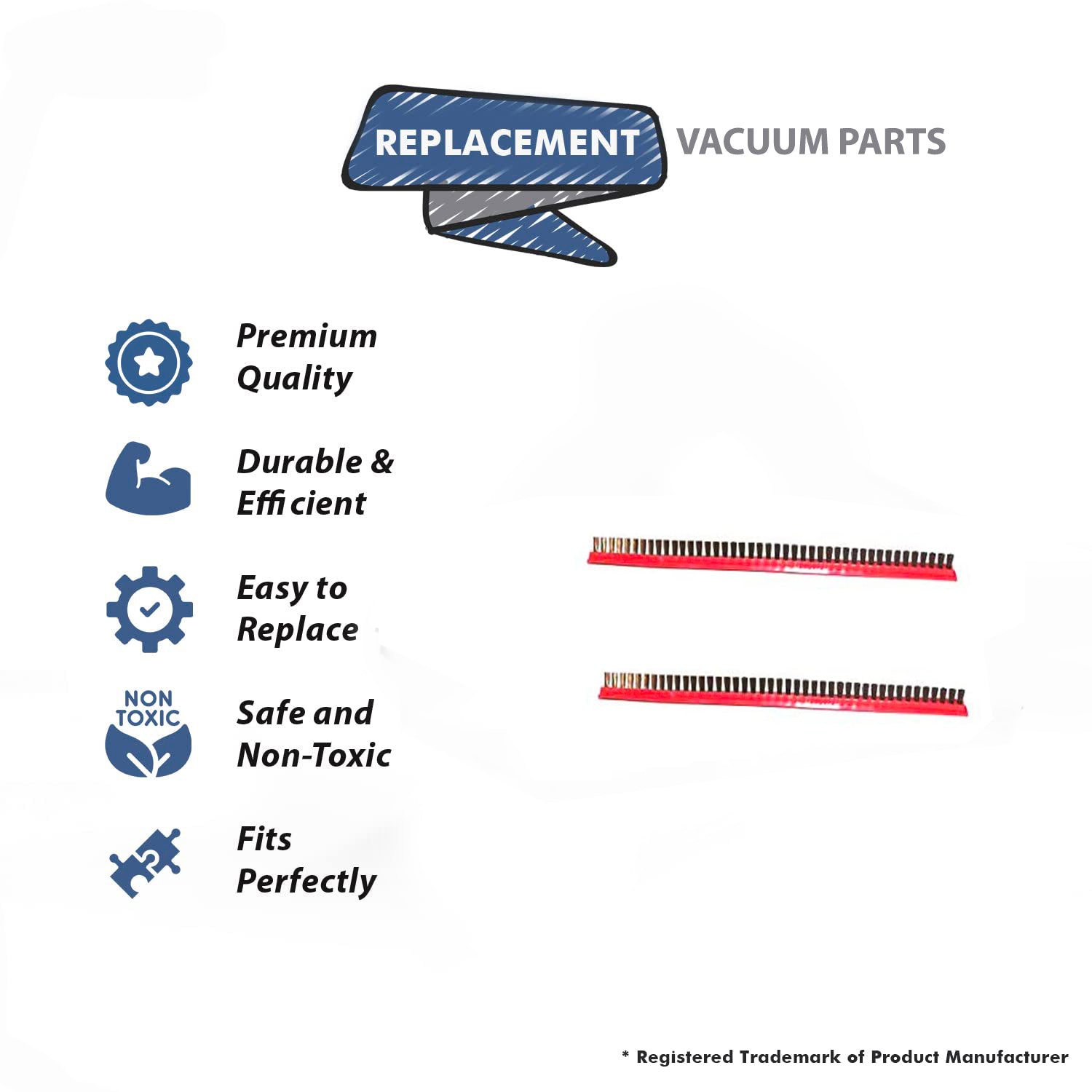 Topvacuumparts Replacement Part For Fuller Brush Vacuum Brush Insert, Radiance (2Pk) # compare to part B375-4000
