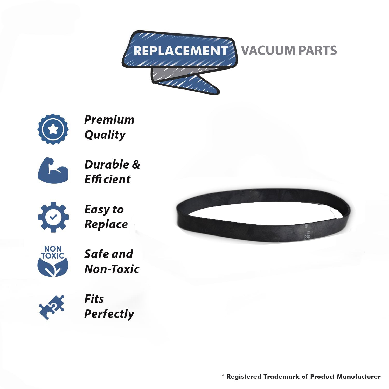 Topvacuumparts Replacement Part For Sharp Vacuum Cleaner Belts Type BU-3 (2Pack) # compare to part 17399