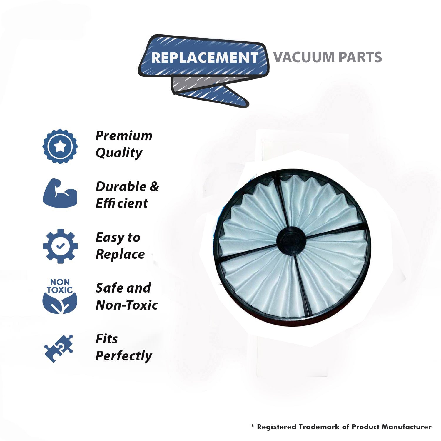 Topvacuumparts Replacement Part For Hoover S3755,S3765 Vacuum Cleaner Ehaust Hepa Filter # compare to part 59134050