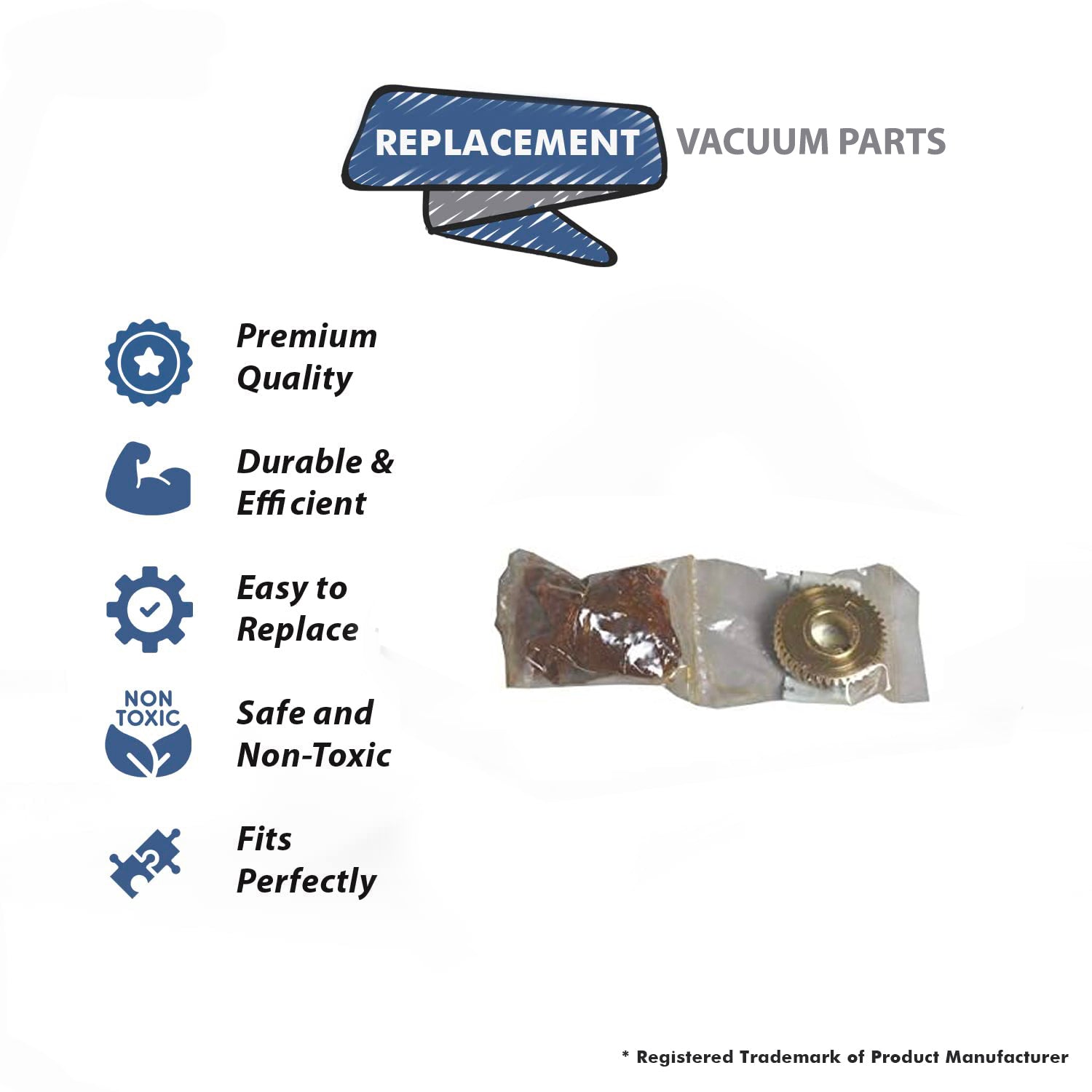 Topvacuumparts Replacement Part For Koblenz Vacuum Cleaner Left Hand Bronze Gear with Grease Pack # compare to part 46-1718-9